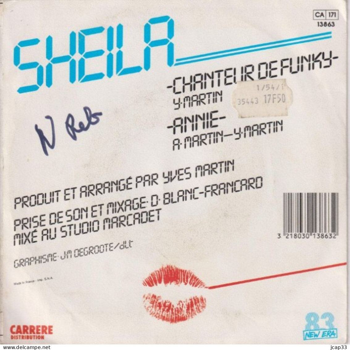 SHEILA  -  CHANTEUR DE FUNKY  -  ANNIE  -  1985  - - Sonstige - Franz. Chansons