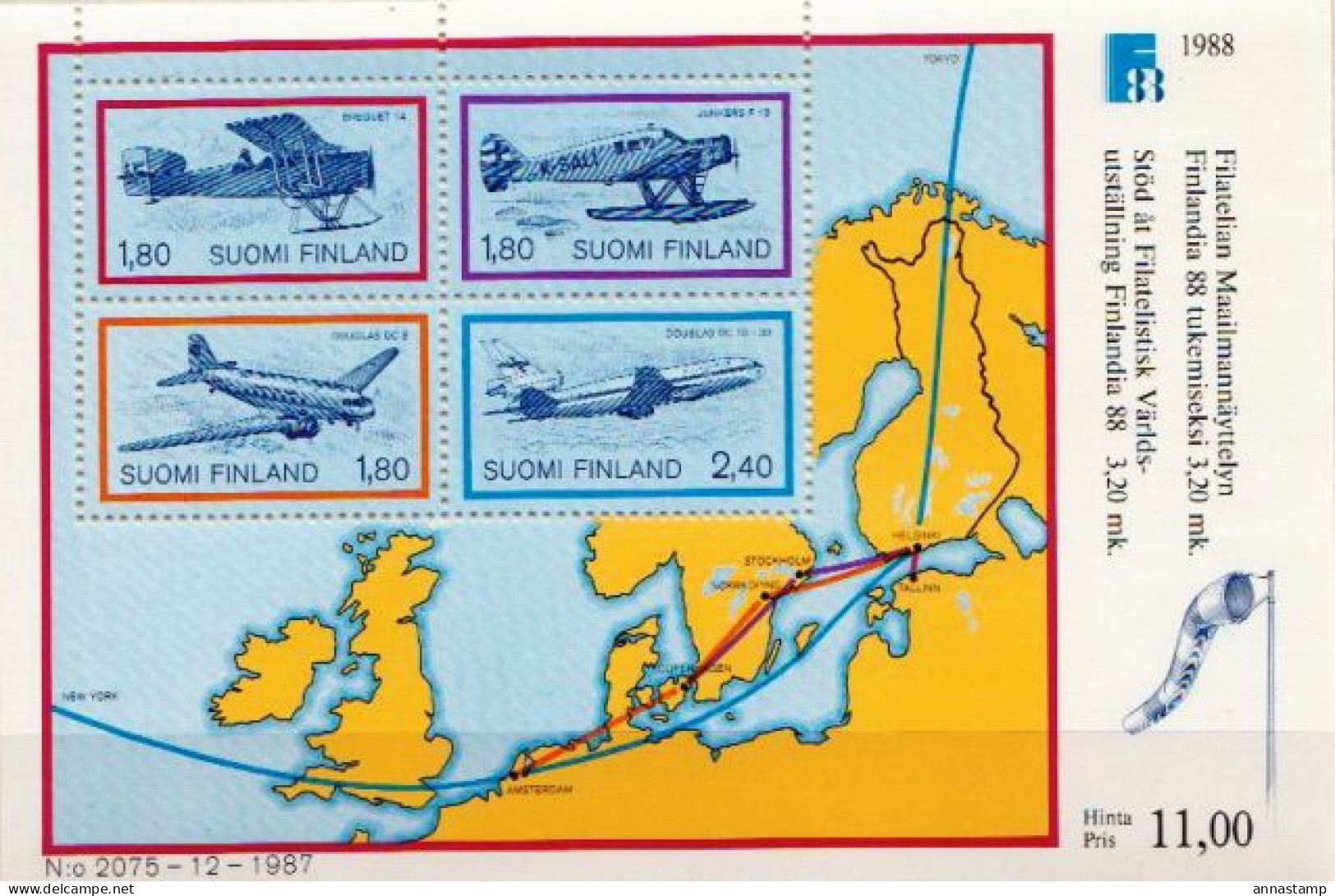 Finland MNH SS - Vliegtuigen