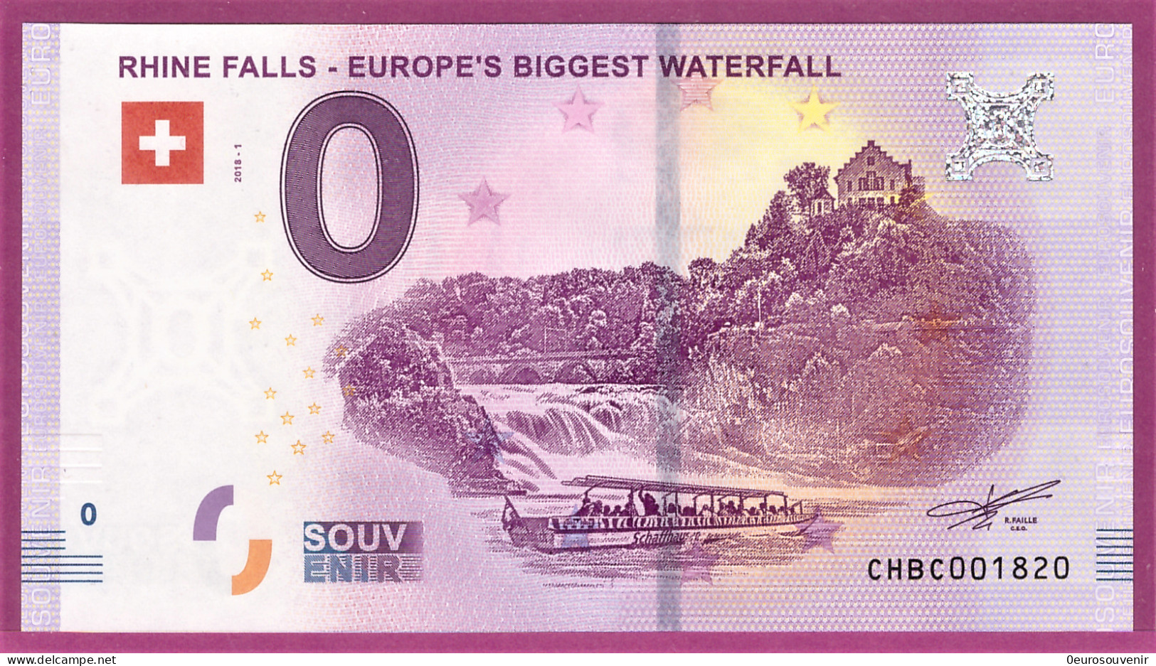 0-Euro CHBC 2018-1 RHINE FALLS - EUROPE'S BIGGEST WATERFALL S-7e - Prove Private