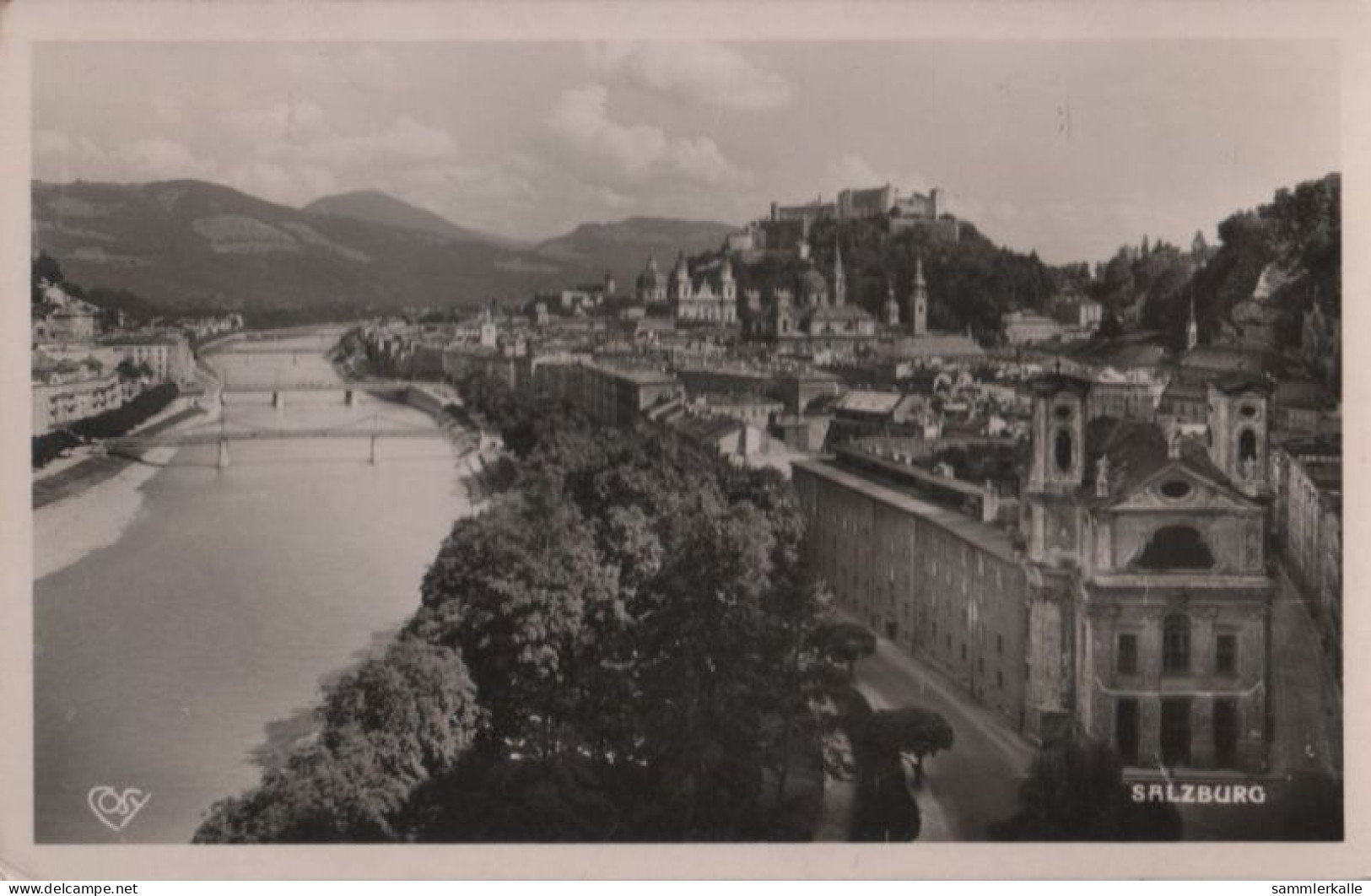 46786 - Österreich - Salzburg - Blick Von Humboldt-Terrasse - Ca. 1955 - Salzburg Stadt