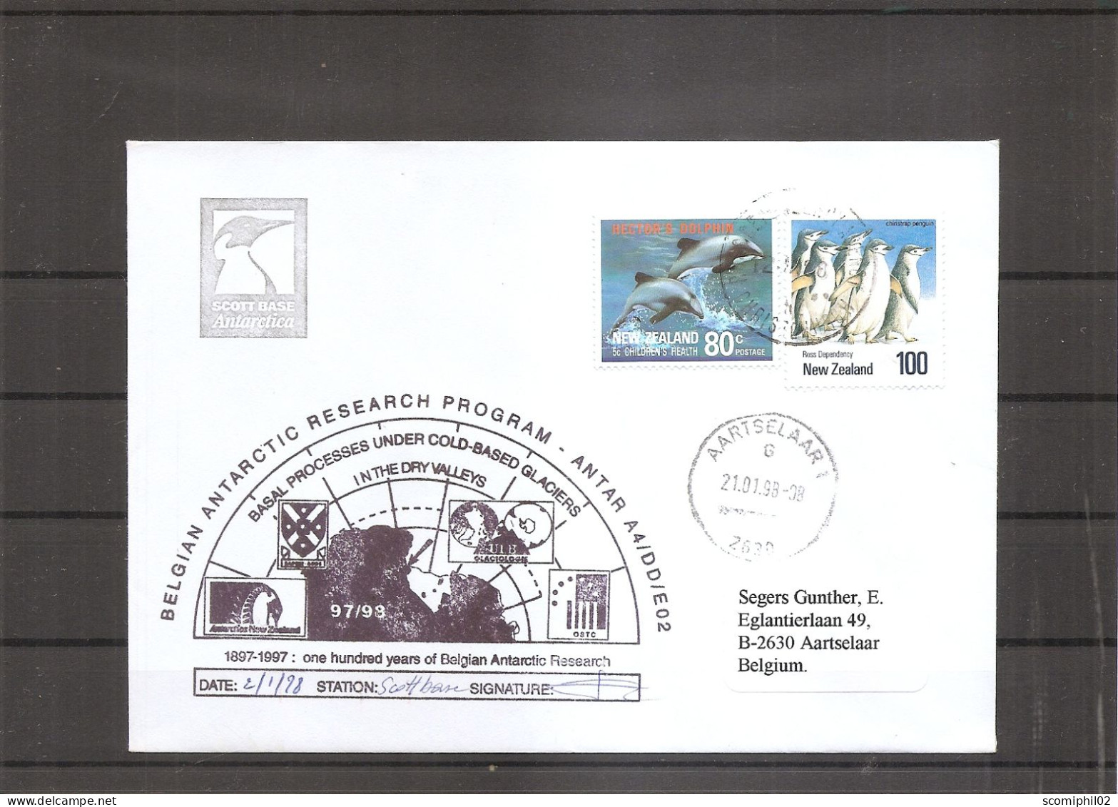 Nouvelle-Zélande ( Lettre Par Avion De 1998 De Christchurch Vers La Belgique à Voir) - Storia Postale