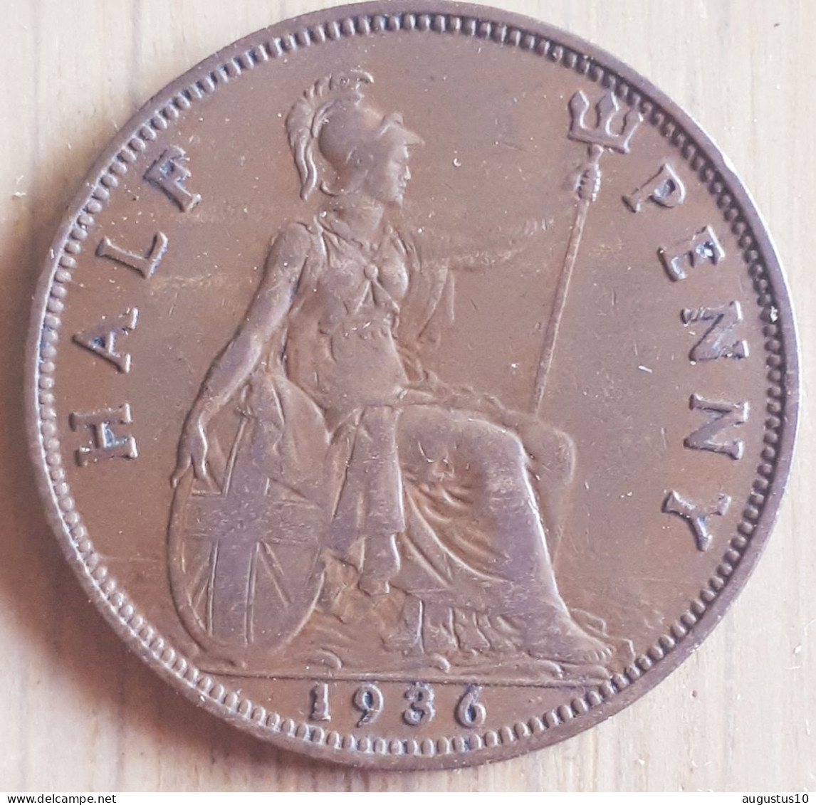 GREAT-BRITAIN: 1/2 PENNY 1936 KM 837 UNC - Andere & Zonder Classificatie