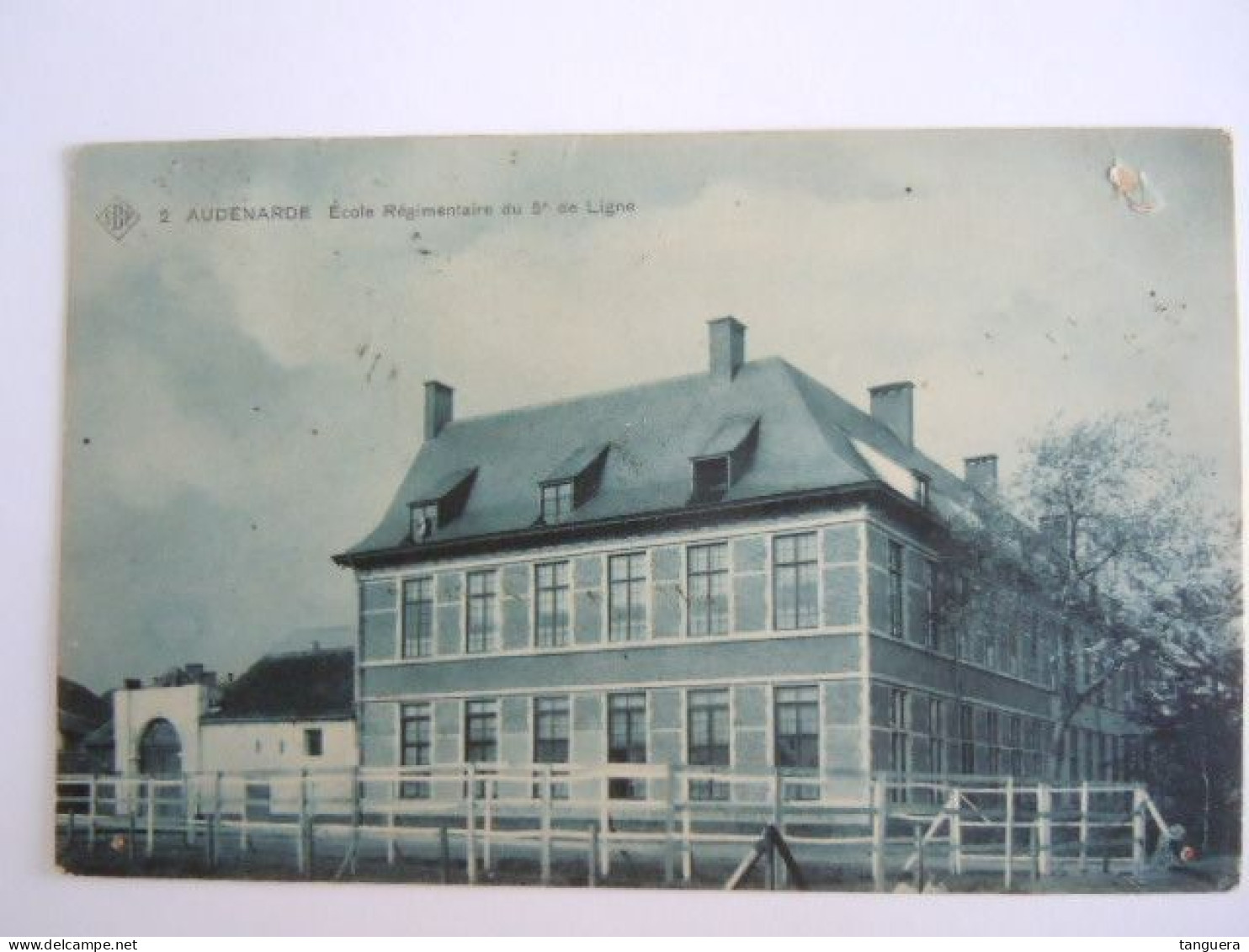 Audenarde Ecole Régimentaire Du 5e De Ligne Edit. S.B.P. N° 2 Gelopen 1907 Heett Een Lichte Beschadiging In Hoek - Oudenaarde