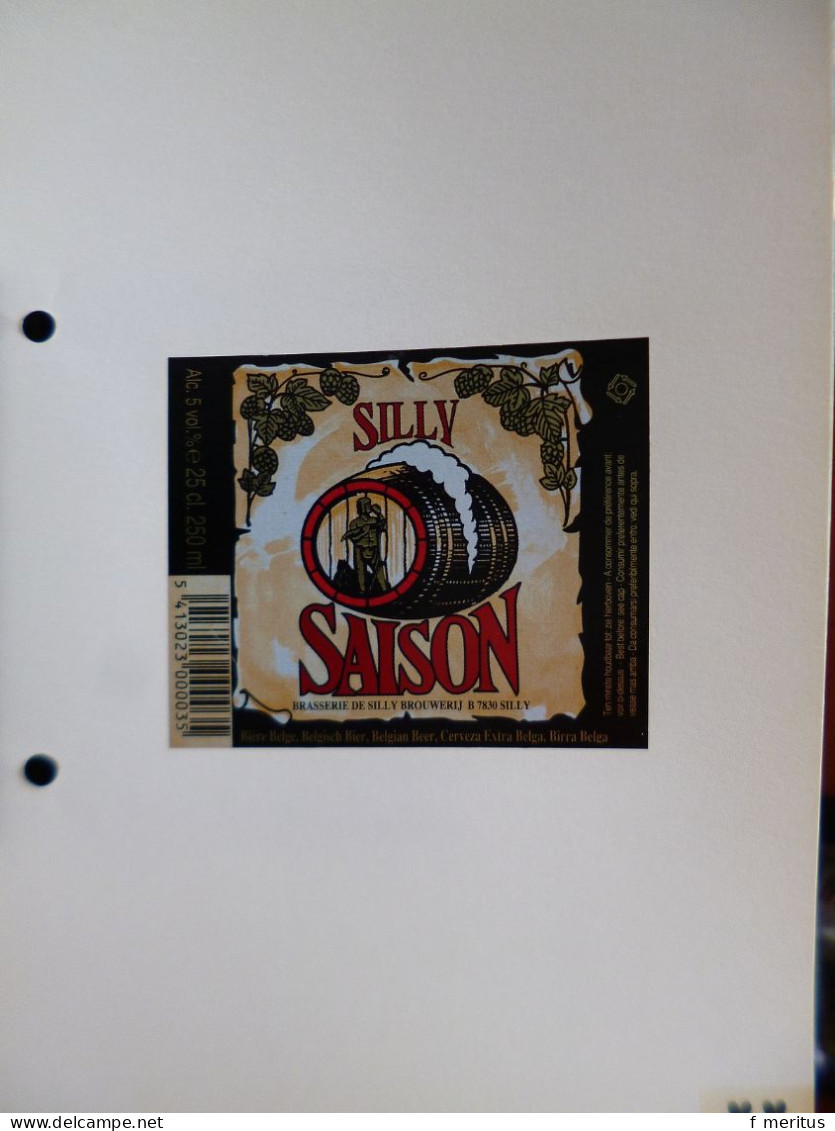 Lot de 13 étiquettes de bières belges - Brasserie de Silly