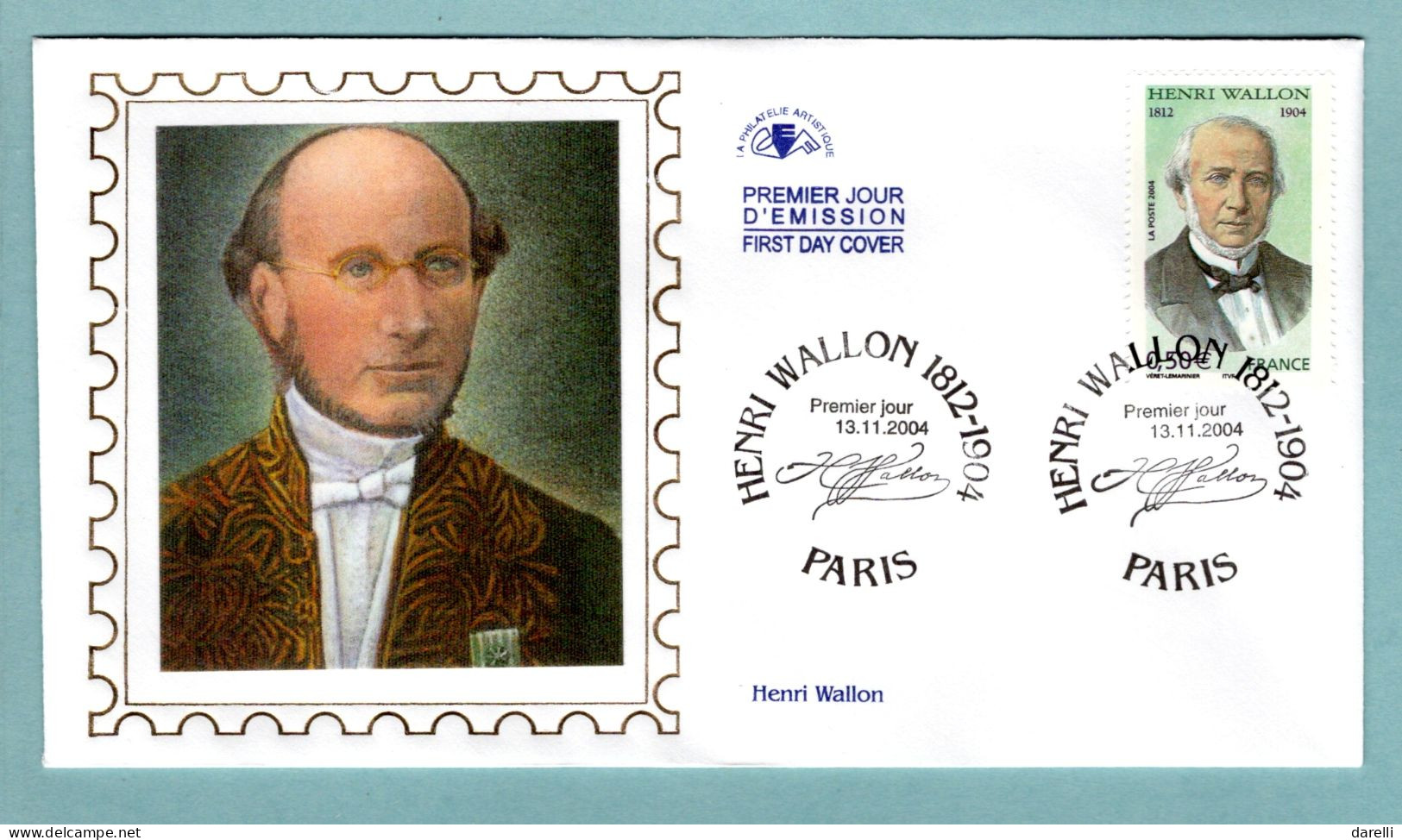 FDC France 2004 - Henri Wallon - Historien Et Homme Politique - YT 3729 - Paris - 2000-2009