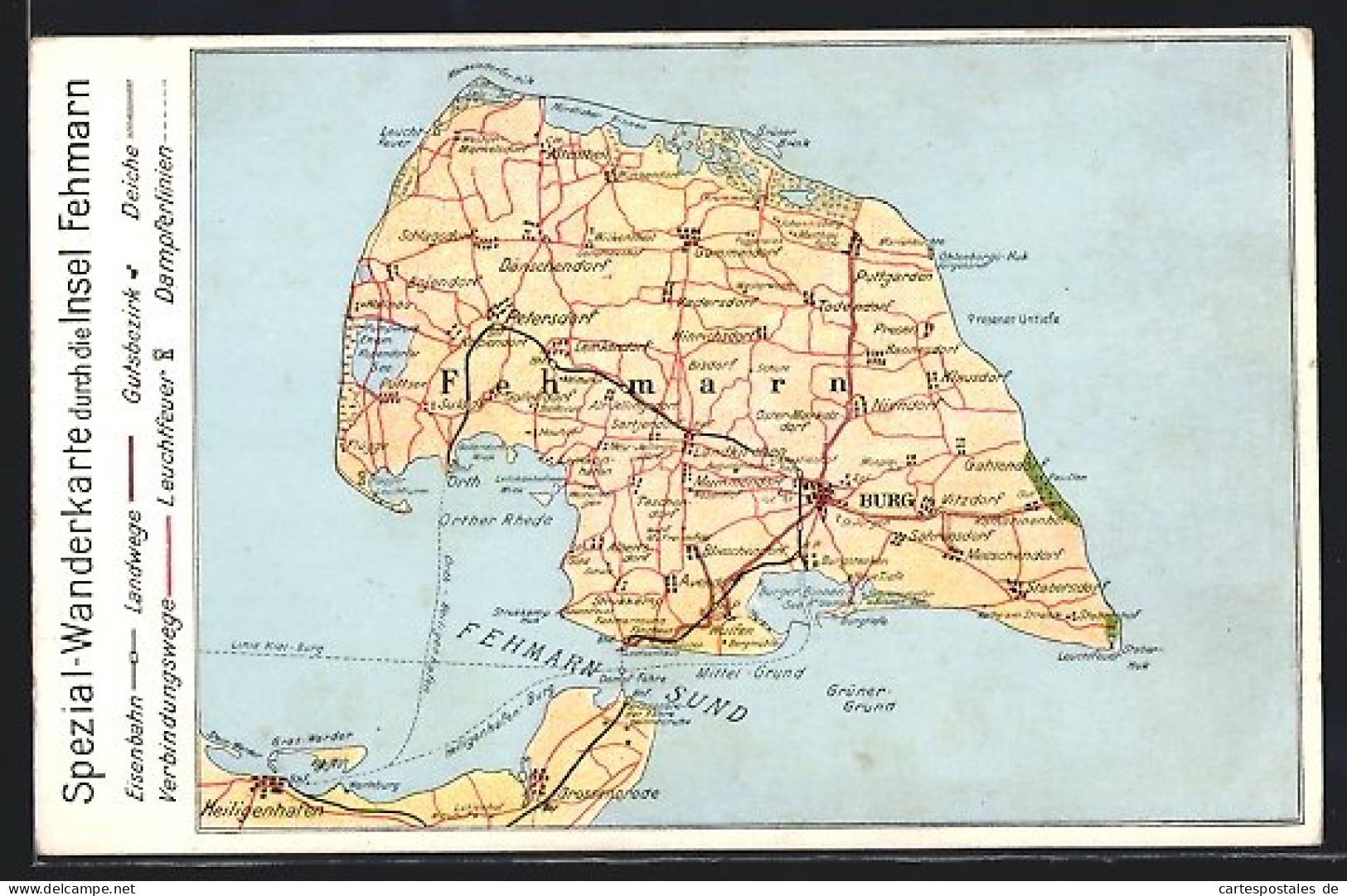 AK Spezial-Wanderkarte Durch Die Insel Fehmarn  - Landkarten