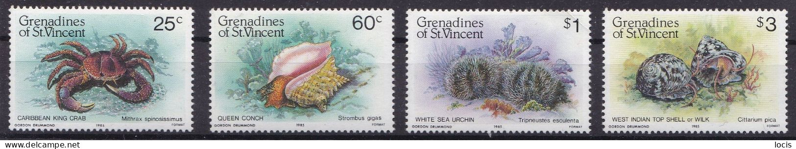 GRENADINES Of St. VINCENT 1985 MNH** - Marine Life