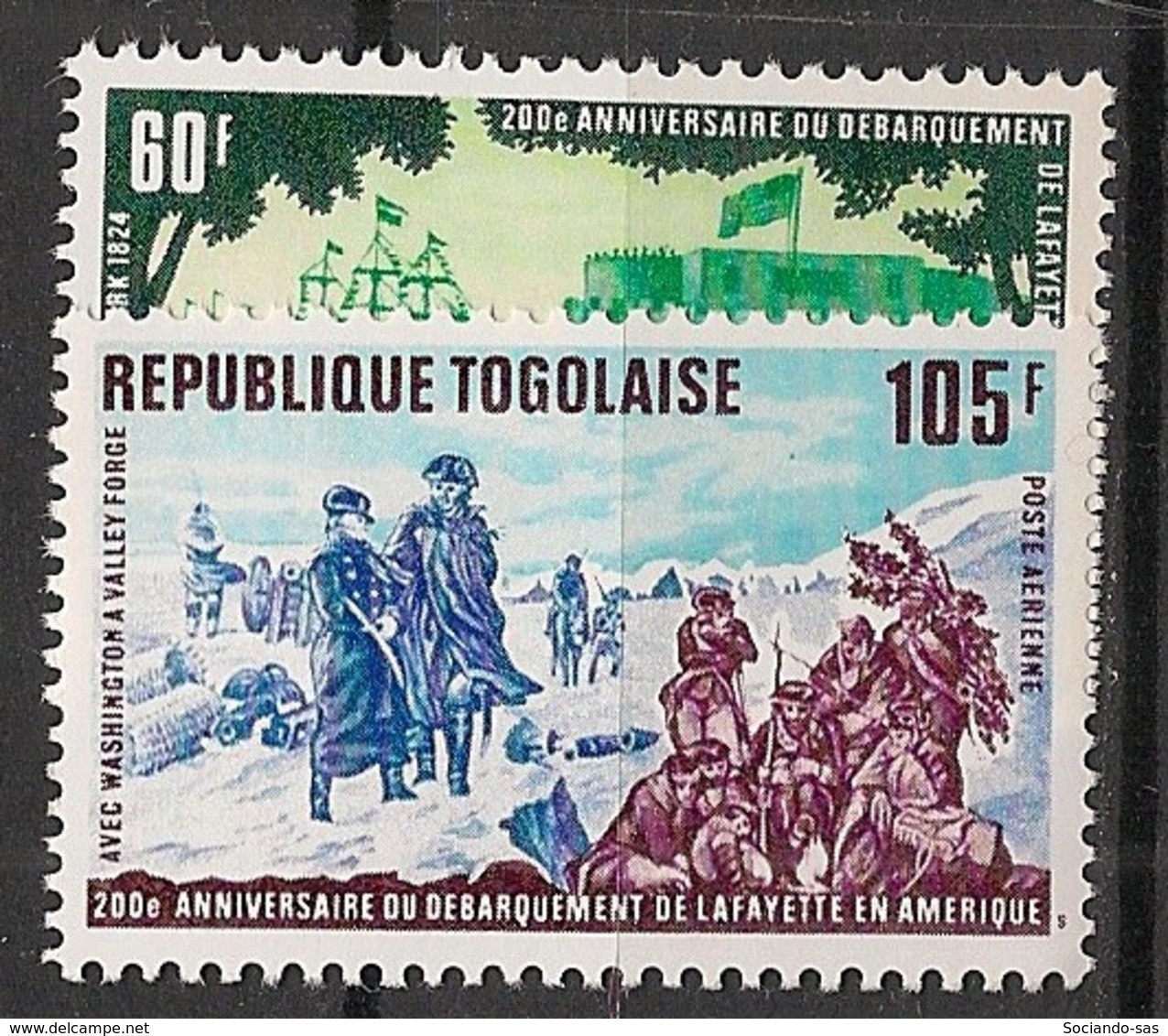 TOGO - 1977 - Poste Aérienne PA N°YT. 331 à 332 - US Independance - Neuf Luxe ** / MNH / Postfrisch - Togo (1960-...)