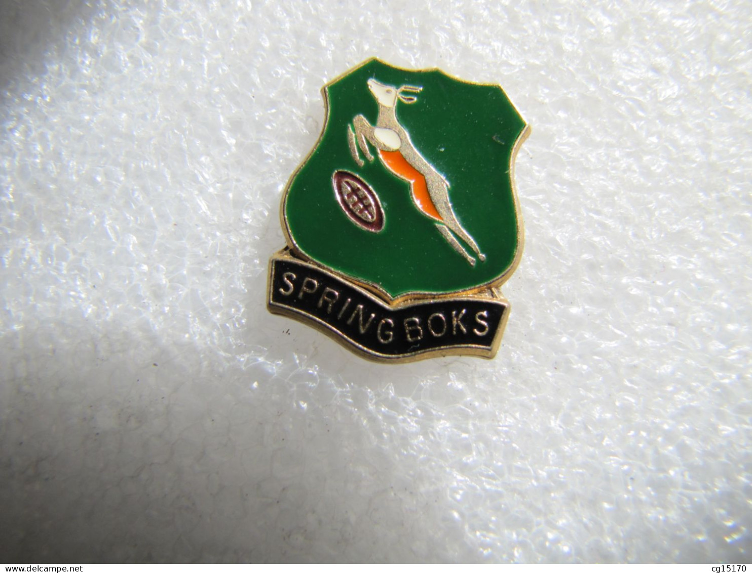 PIN'S   RUGBY   SPRINGBOKS  AFRIQUE DU SUD      Email Grand Feu - Rugby