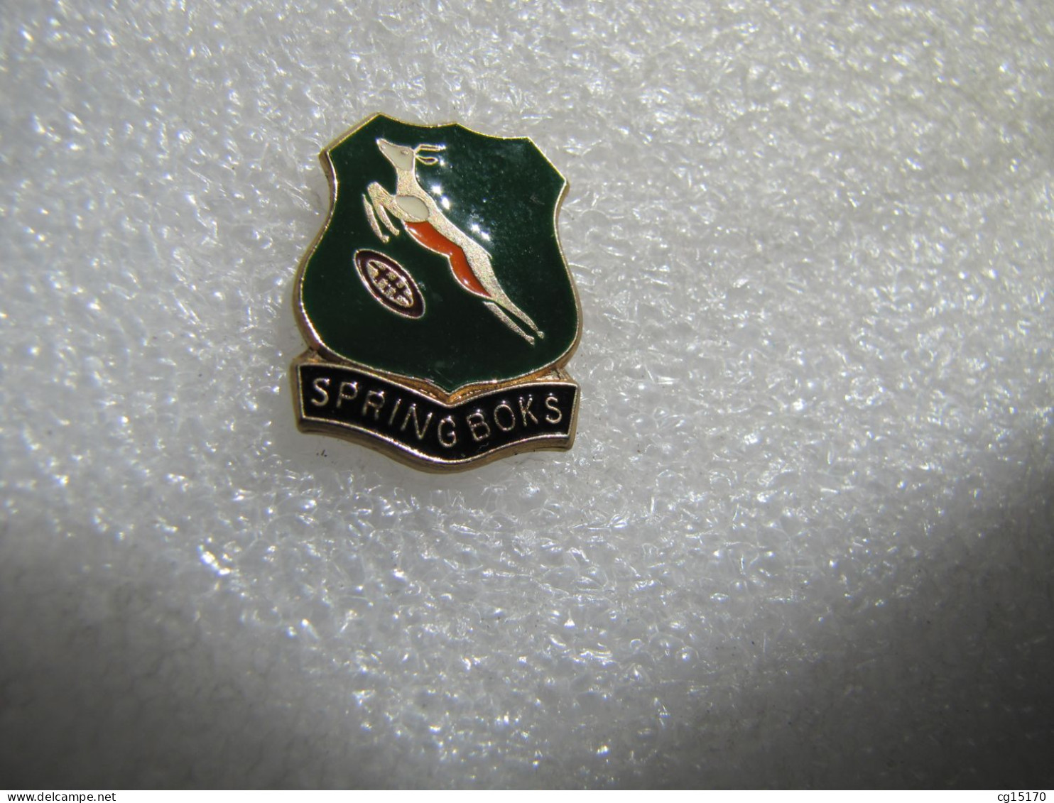 PIN'S   RUGBY   SPRINGBOKS  AFRIQUE DU SUD      Email Grand Feu - Rugby