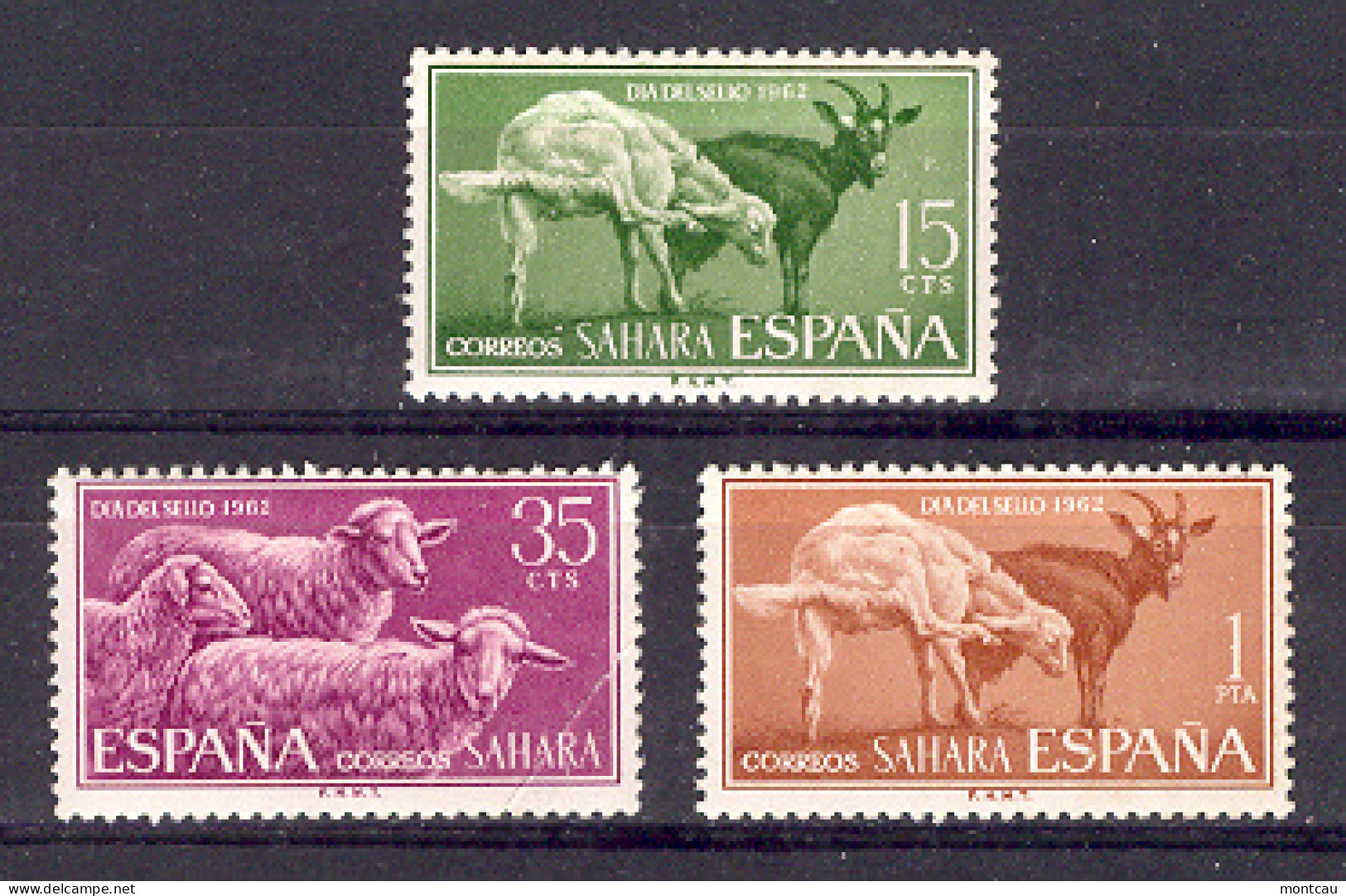 Sahara 1962 - Dia Del Sello - Cabra Ed 212-14 (**) - Sahara Espagnol