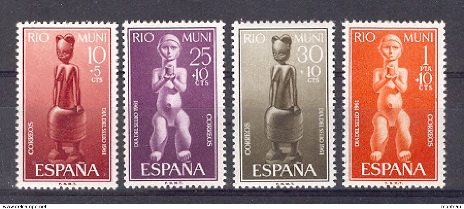 Rio Muni 1961 - Dia Del Sello Ed 25-28 (**) - Día Del Sello