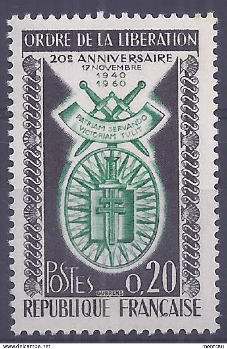 Francia 1960. YT = 1272 -  (*). Orden De La Liberación - Nuevos