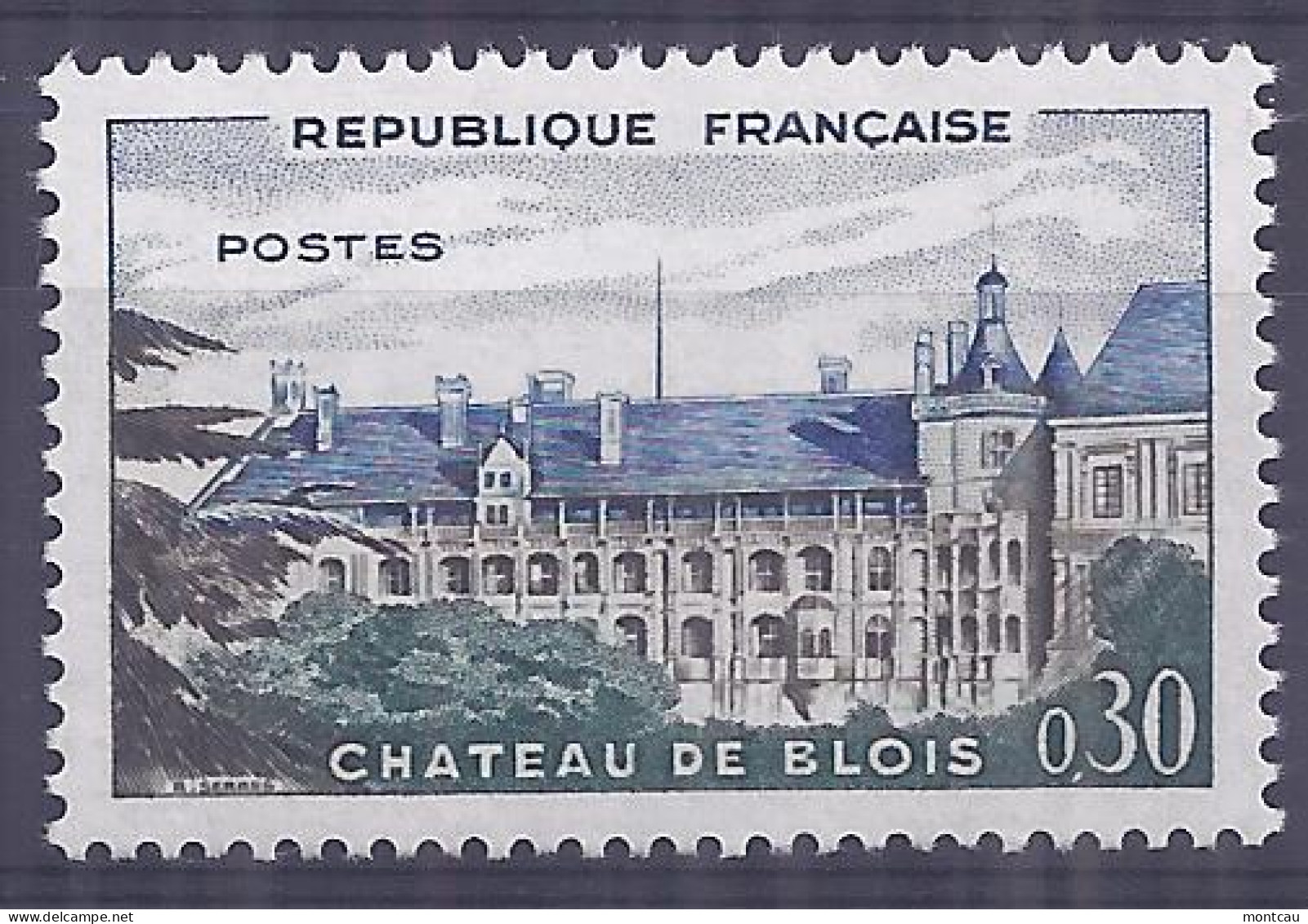 Francia 1960. YT = 1255 -  (*). Castillo De Blois - Ongebruikt