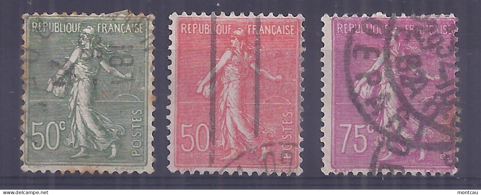 Francia 1924. YT = 198::02 - Usado (o). Semeuse 50 C - Used Stamps