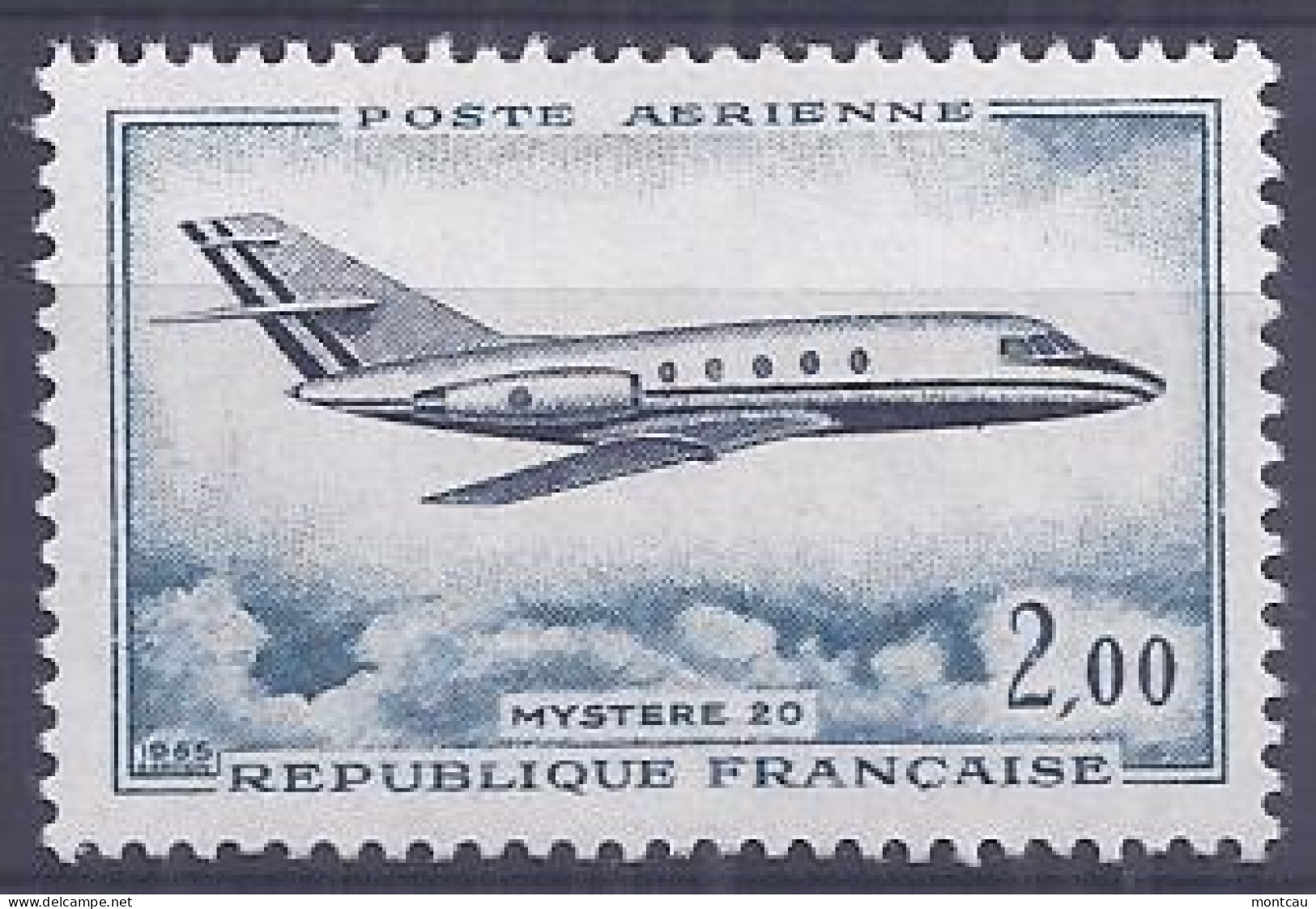 Francia 1965. YT = Aer-42 -  (*). Mystère 20 - 1960-.... Postfris