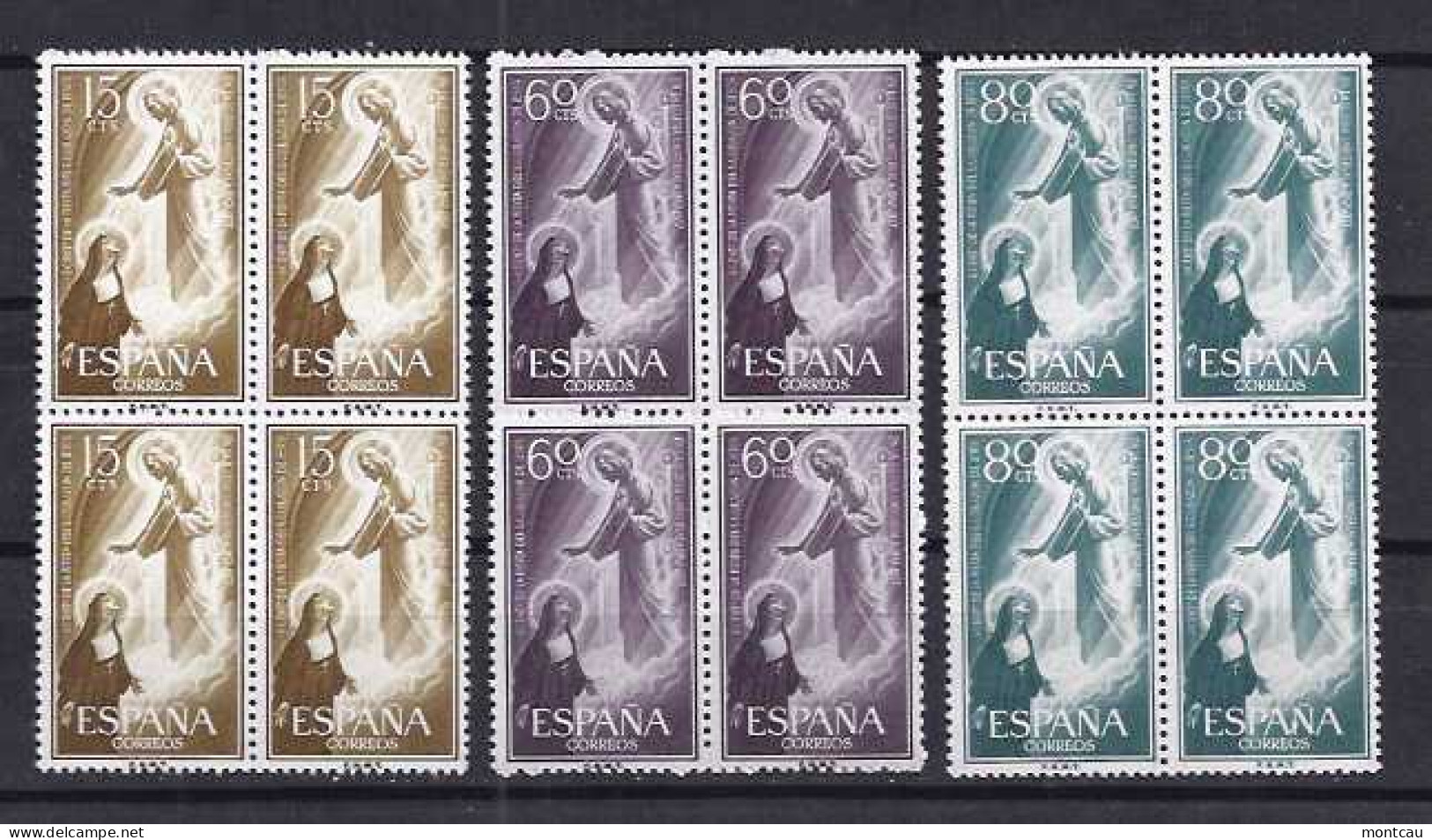 Spain 1957. Sgo. Corazon Ed 1206-08 (**) Bl - Unused Stamps