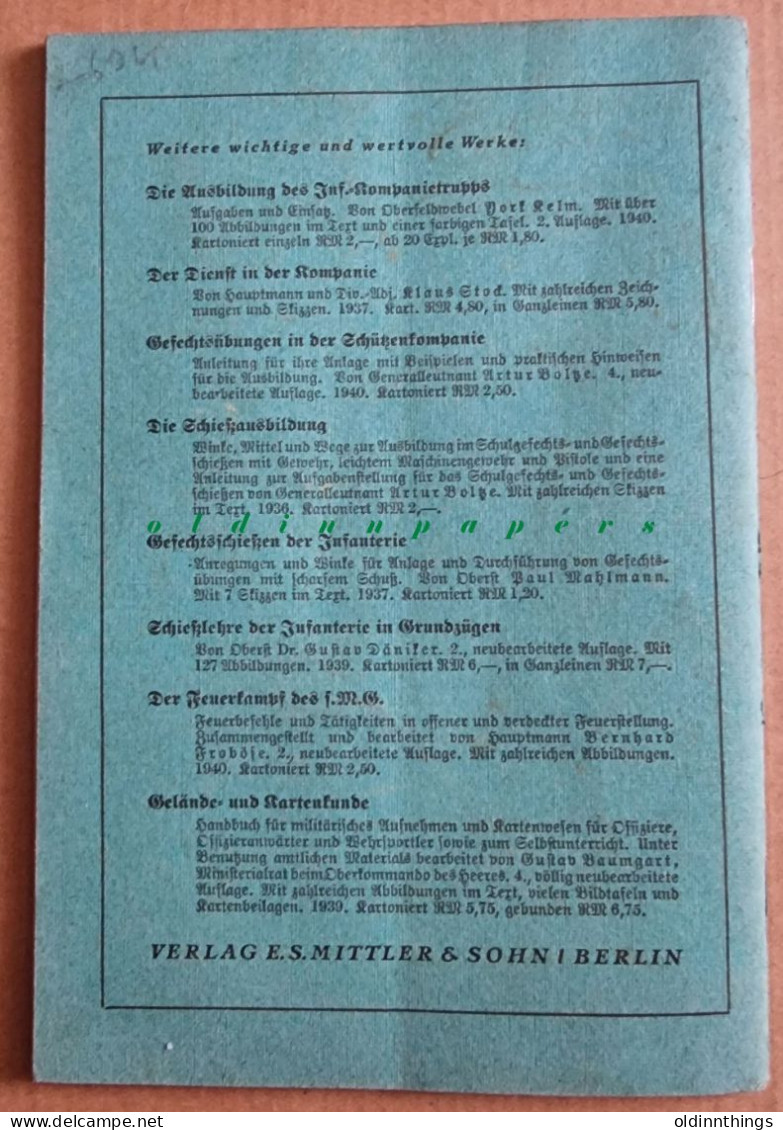 M.G.34 seine Verwendung Dienstvorschrift Original Heft Ernst Hoebel 1940