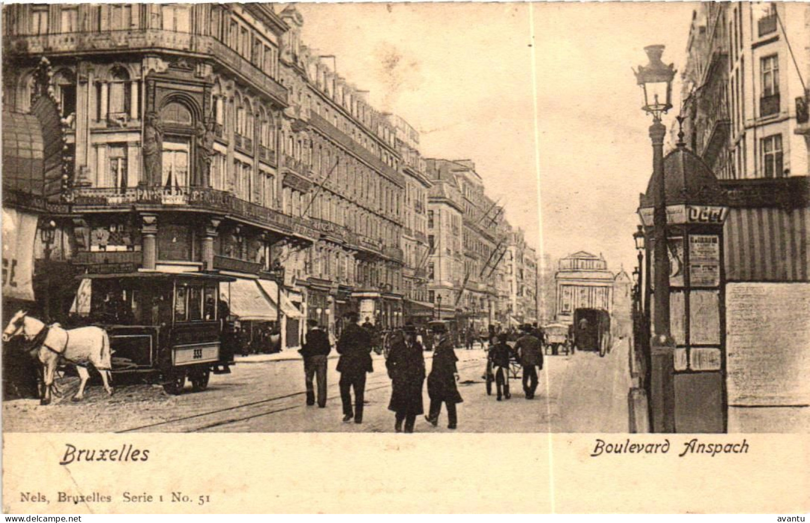 BRUXELLES /  BRUSSEL /  LE BOULEVARD ANSPACH  / TRAM - Lanen, Boulevards