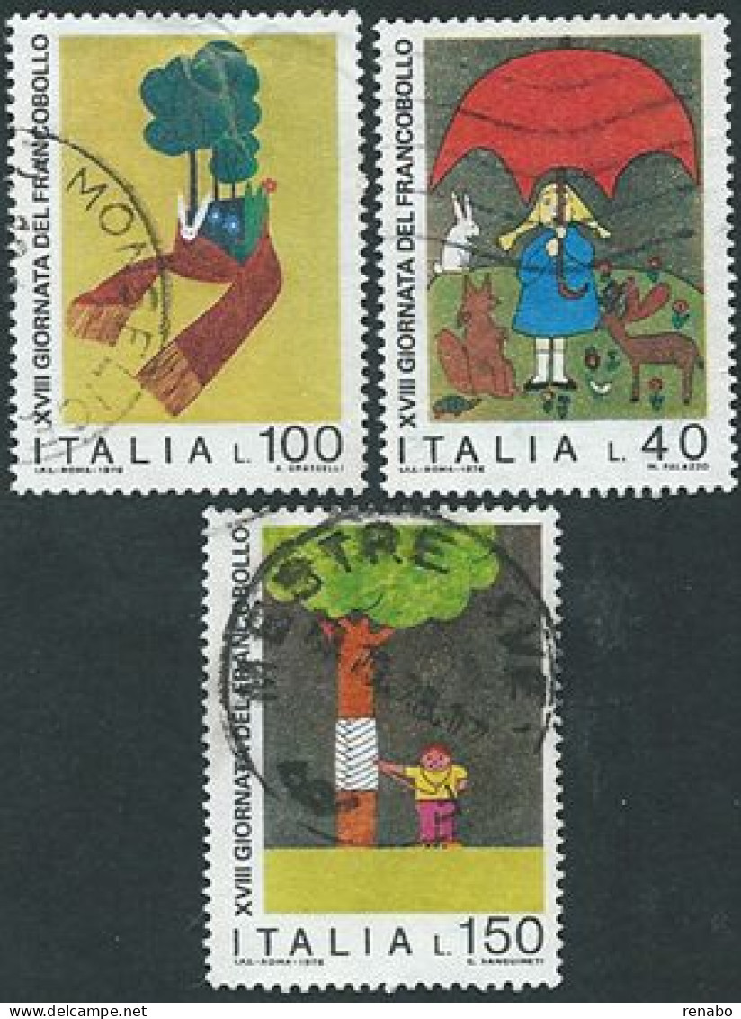 Italia, Italy, Italie, Italien 1976; Giornata Del Francobollo, Stamp Day. Serie Completa. Usati. - Giornata Del Francobollo