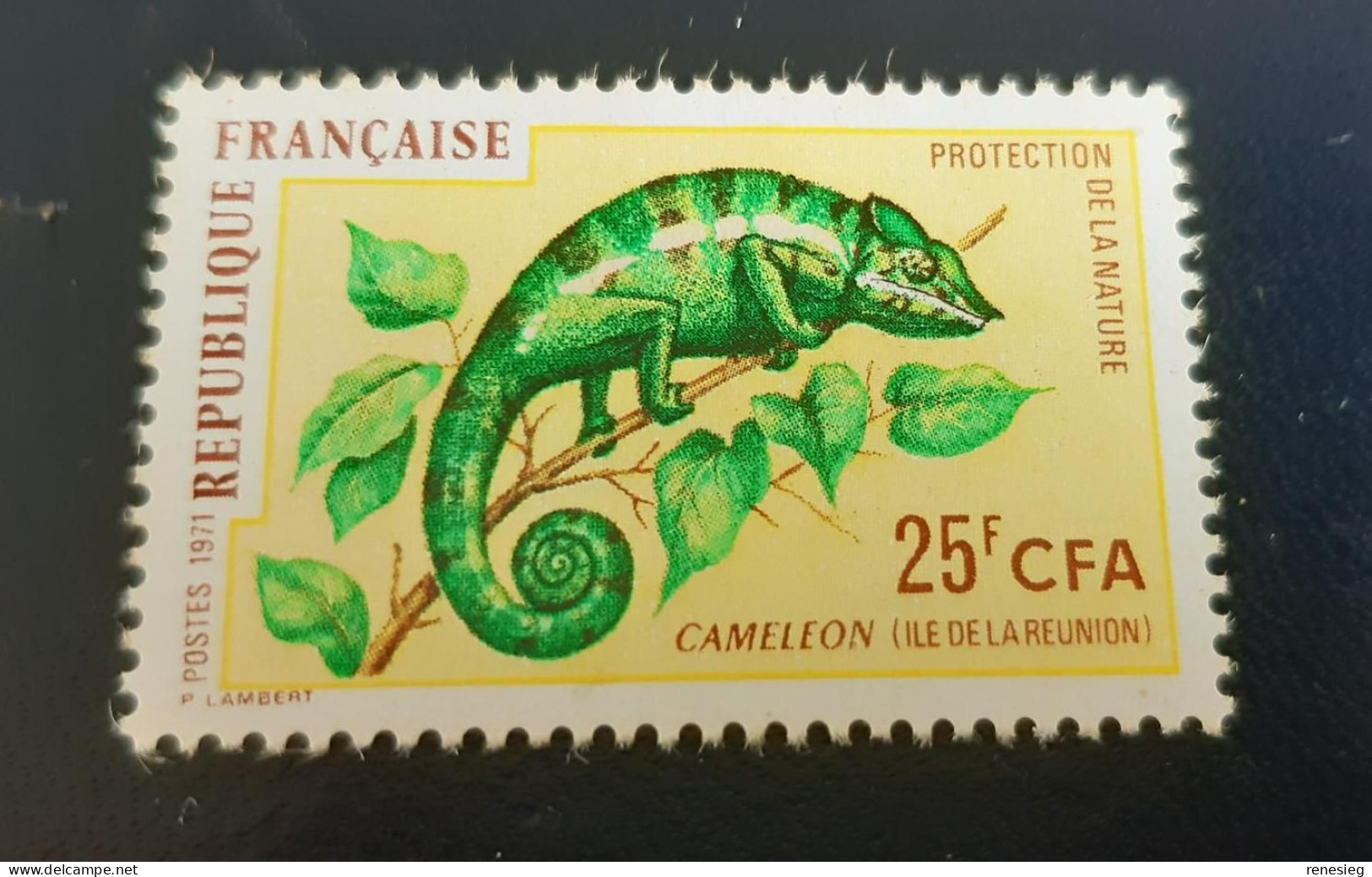 Réunion 1971 Caméléon Yvert 399 MNH - Ungebraucht