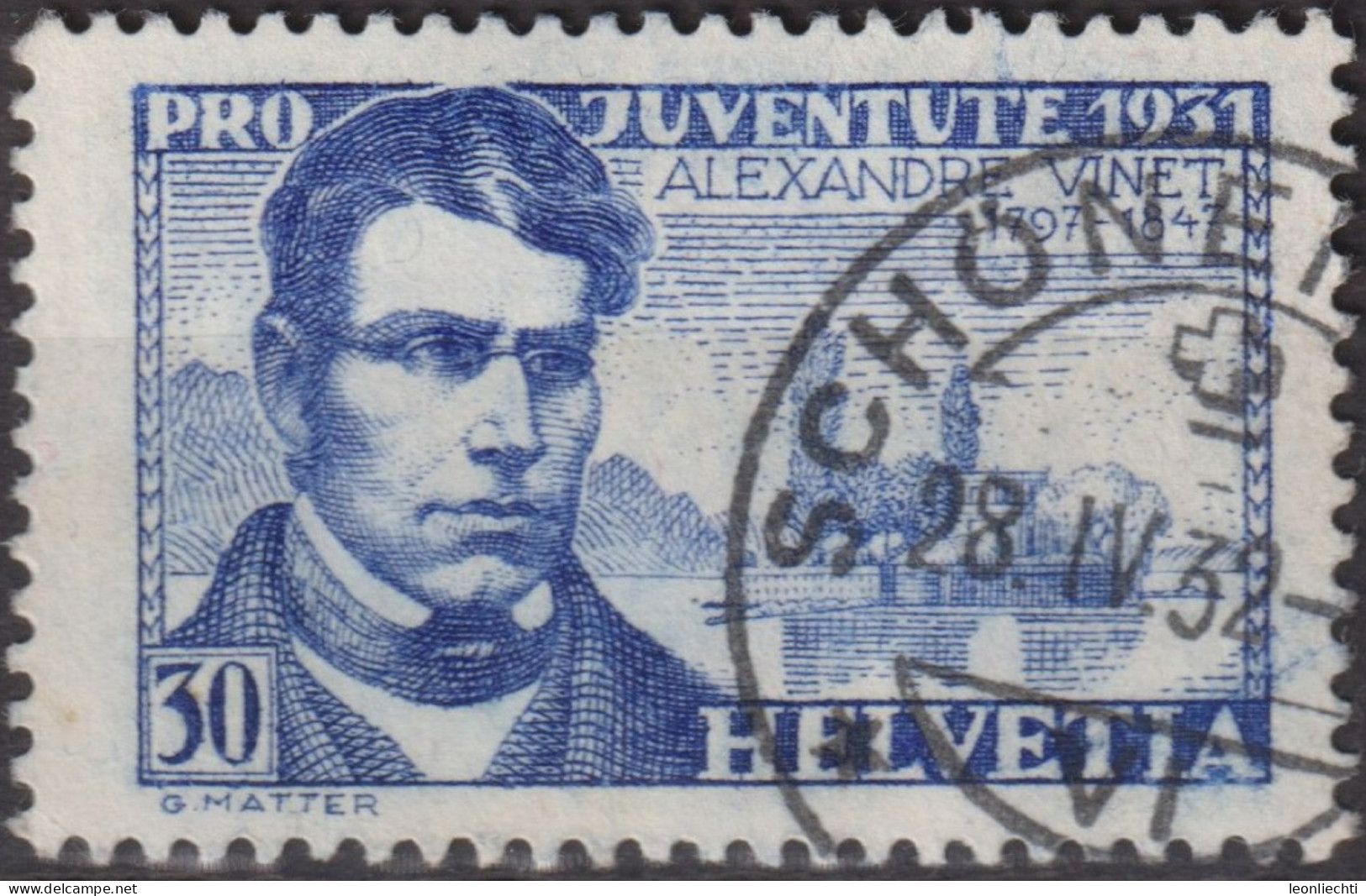 1931 Schweiz / Pro Juventute ° Zum:CH J60, Mi:CH 249, Yt:CH 253,  Alexandre Vinet - Used Stamps