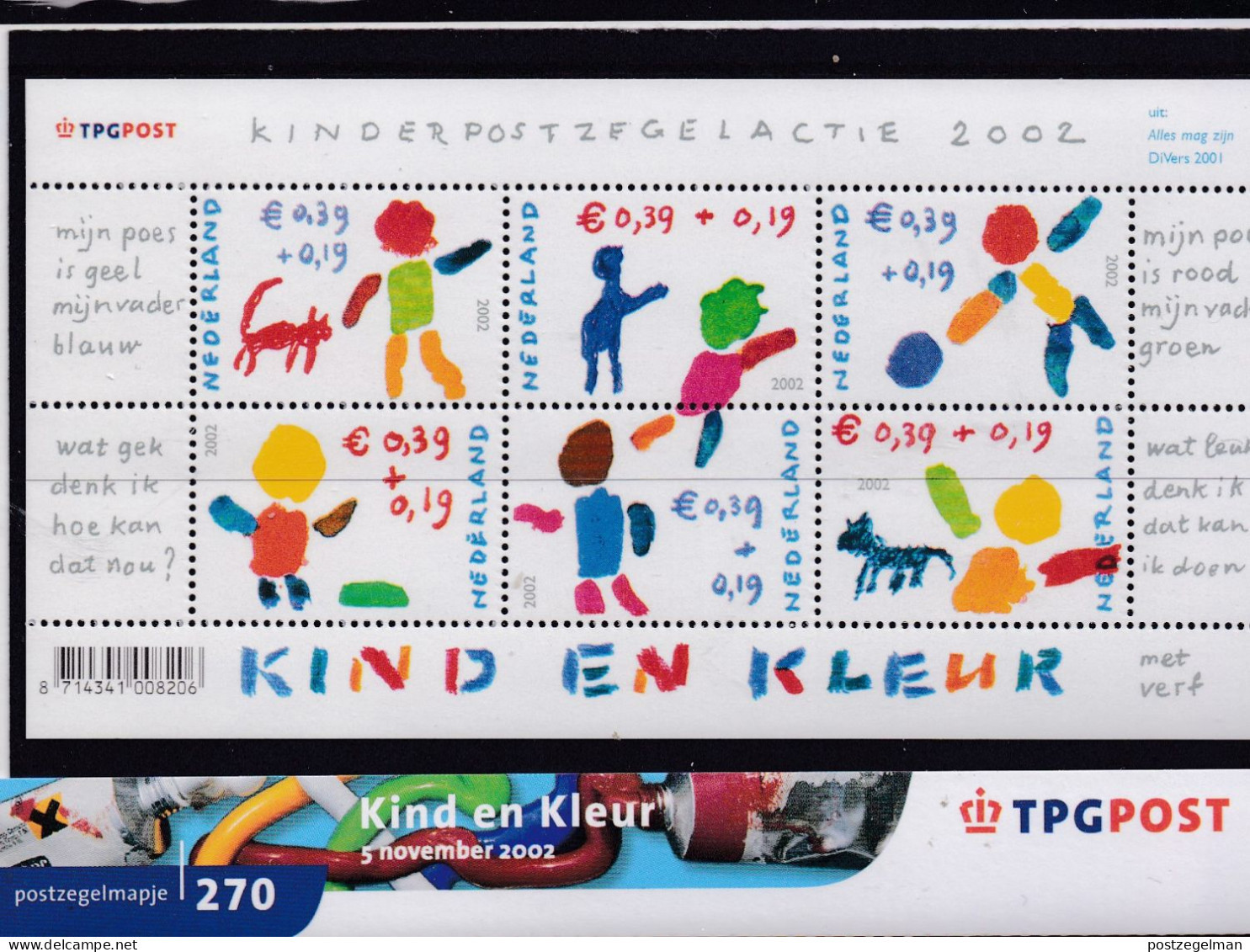 NEDERLAND, 2002, MNH Zegels In Mapje, Kinderzegels , NVPH Nrs. 2114, Scannr. M270 - Ungebraucht