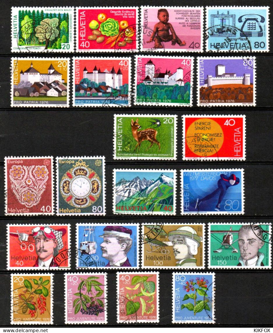 SUISSE,SCHWEIZ,1976, Mi.1069 - 1086, 1069/1072,1073/74,1075/78,1079/82,1083/86JAHRGANG KOMPLETT, GESTEMPELT, OBLITERE - Used Stamps