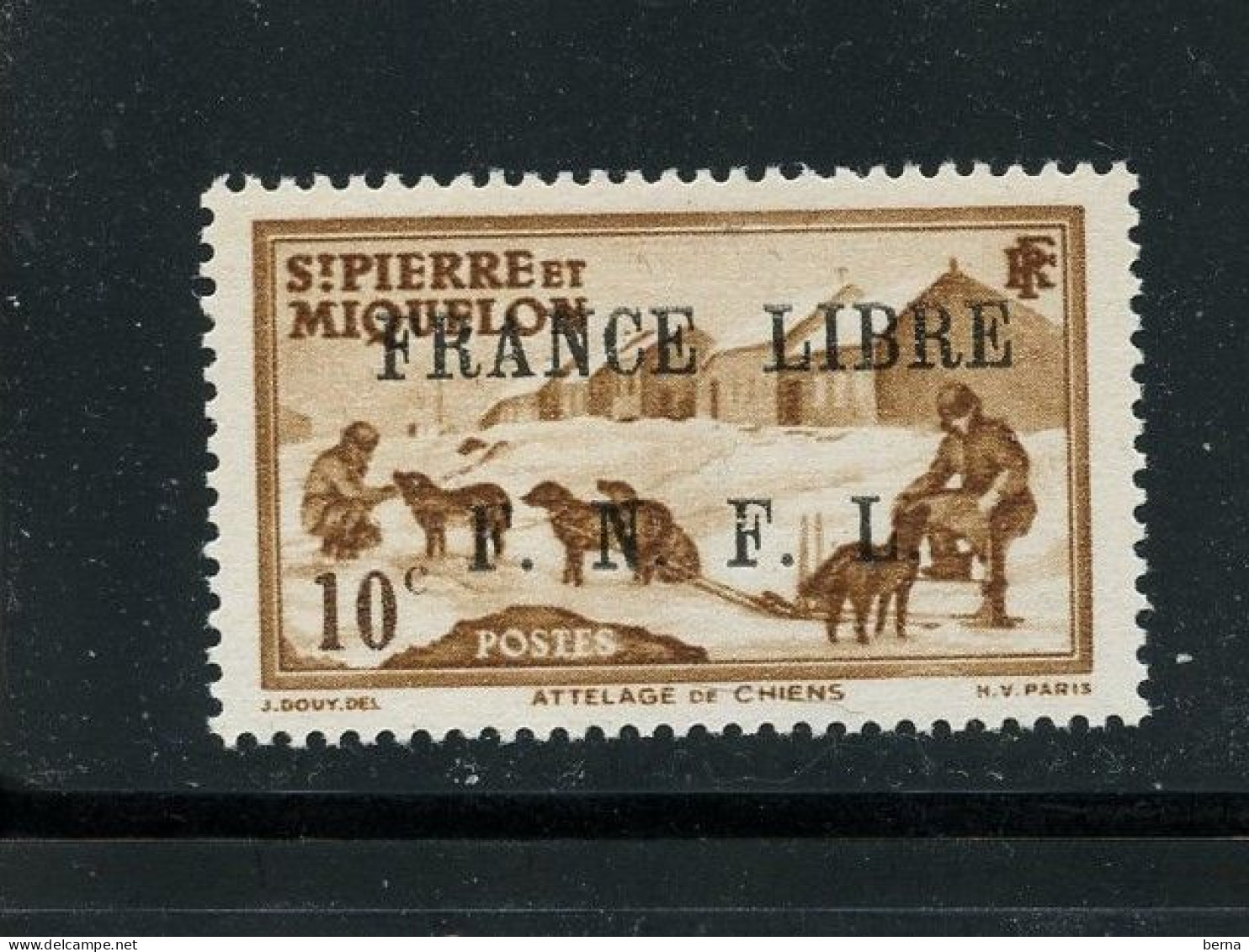 SAINT PIERRE ET MIQUELON 250 FRANCE LIBRE LUXE NEUF SANS CHARNIERE - Unused Stamps