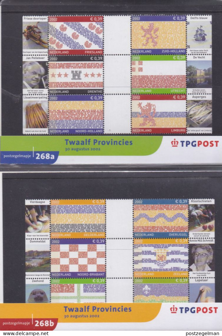 NEDERLAND, 2002, MNH Zegels In Mapje, Provinciale Vlaggen , NVPH Nrs. 2065-2076, Scannr. M268a+b - Unused Stamps