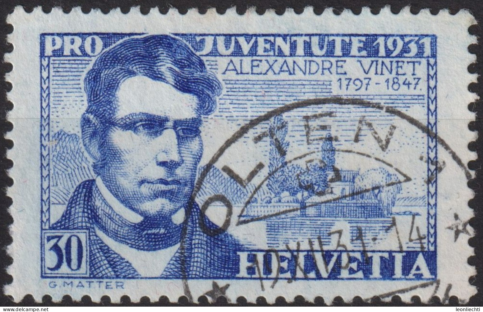 1931 Schweiz / Pro Juventute ° Zum:CH J60, Mi:CH 249, Yt:CH 253,  Alexandre Vinet - Used Stamps