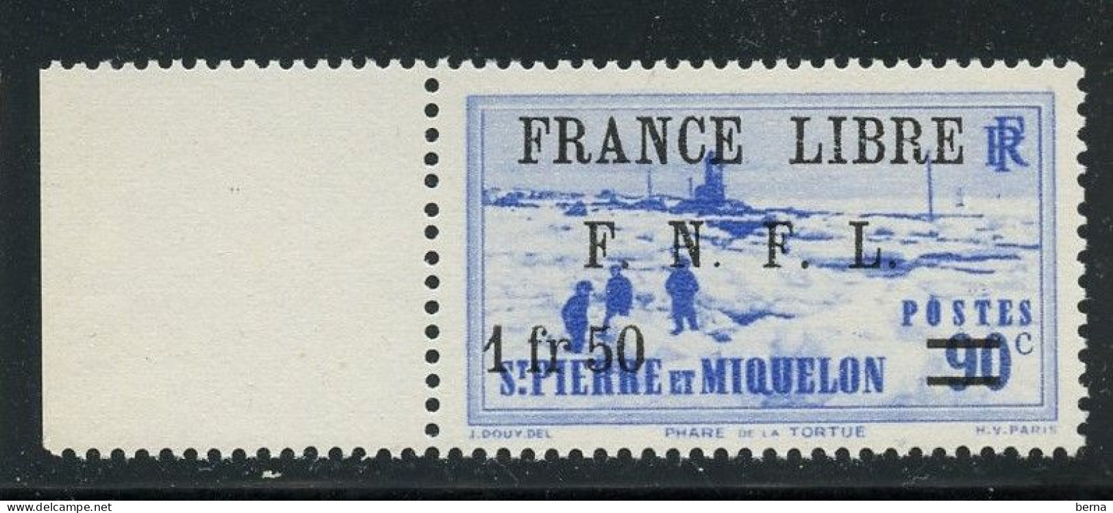 SAINT PIERRE ET MIQUELON 277 FRANCE LIBRE LUXE NEUF SANS CHARNIERE - Unused Stamps