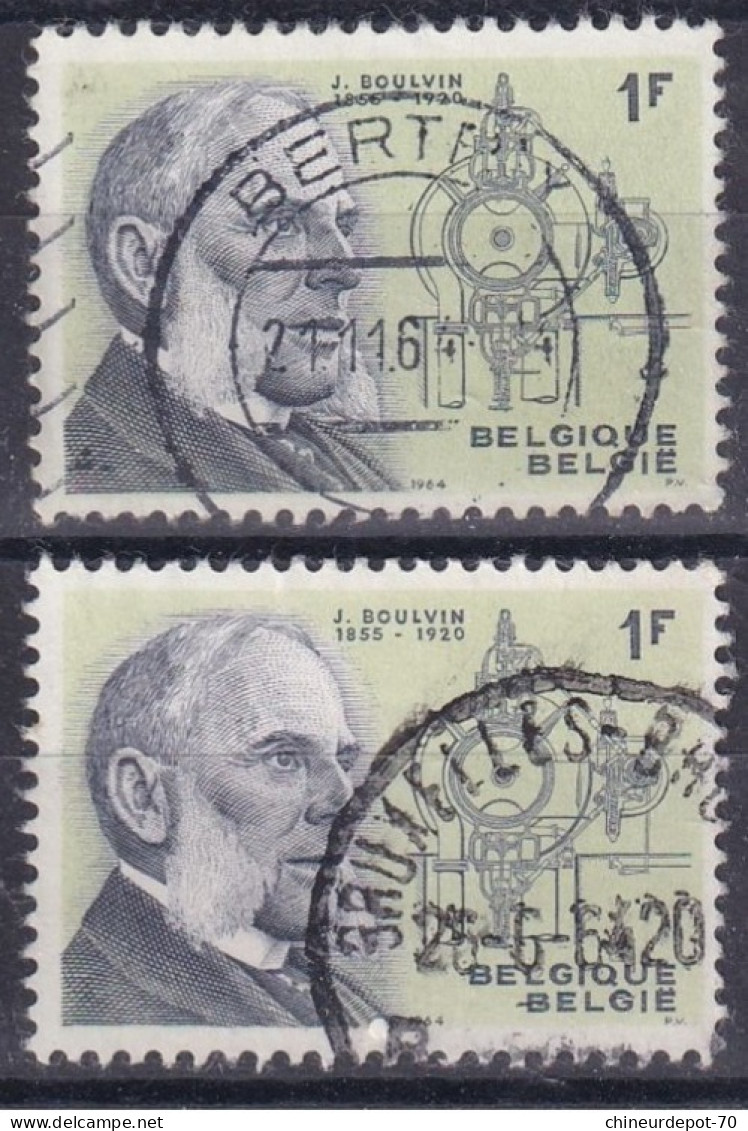 J BOULVIN  CACHET BERTRIX BRUXELLES - Used Stamps