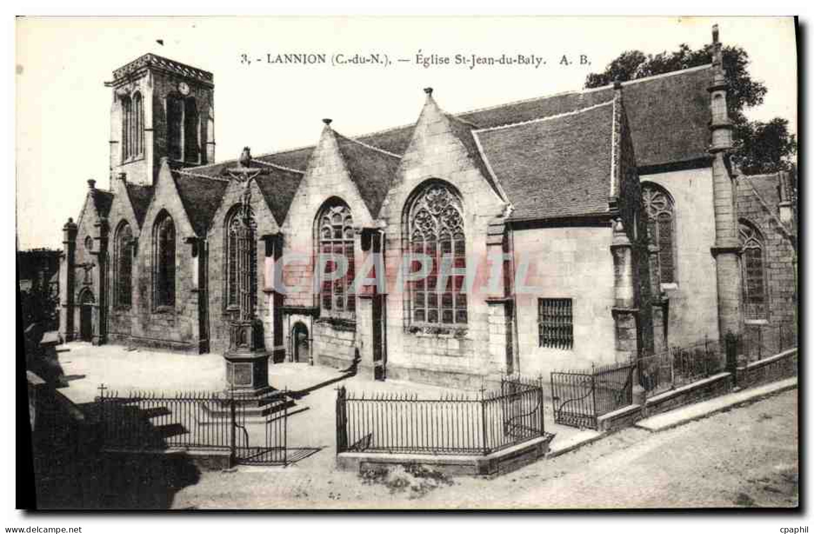 CPA Lannion Eglise St Jean Du Baly - Lannion