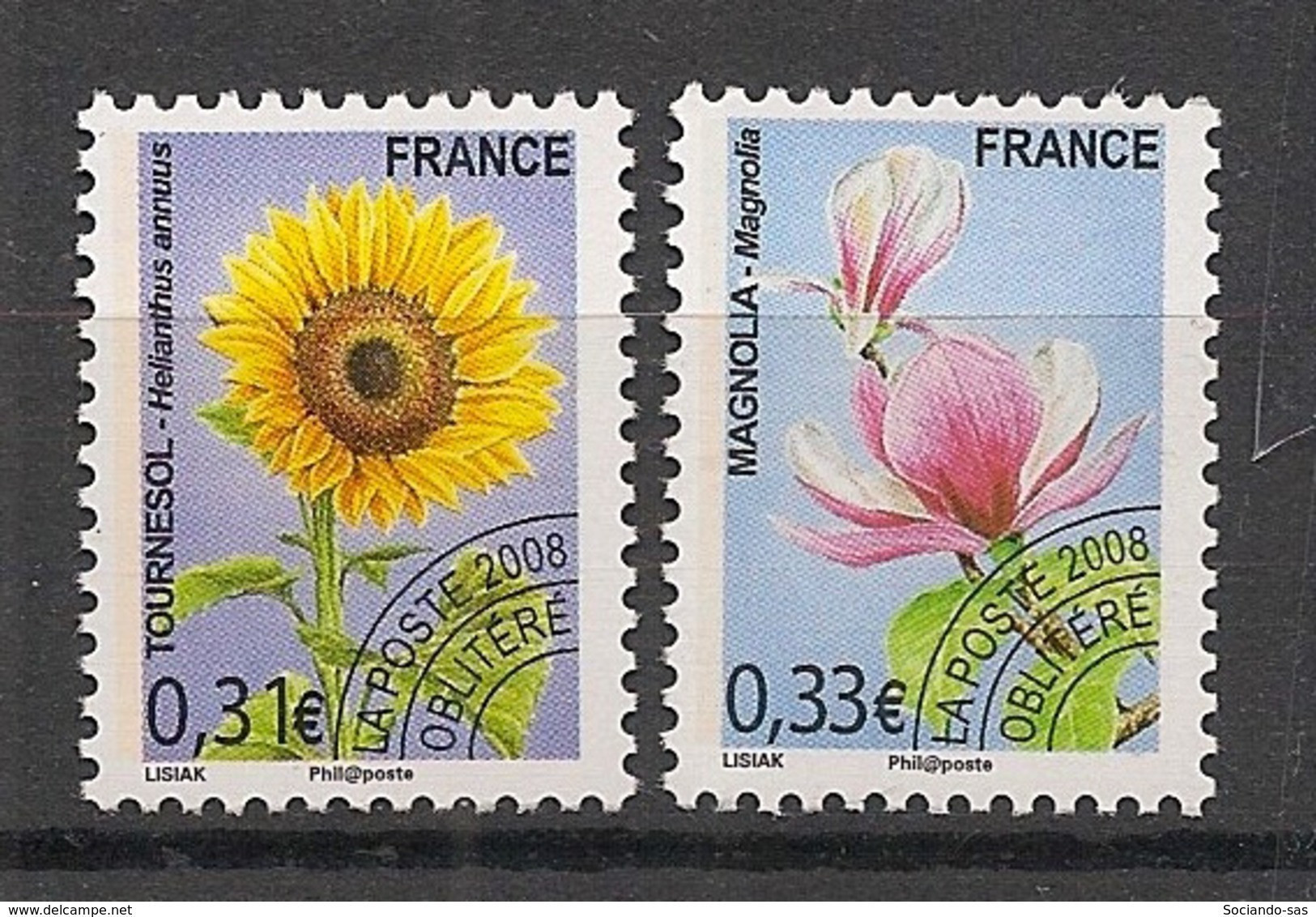 FRANCE - 2008 - Préo N°YT. 257 à 258 - Série Complète - Fleurs - Neuf Luxe ** / MNH / Postfrisch - 1989-2008