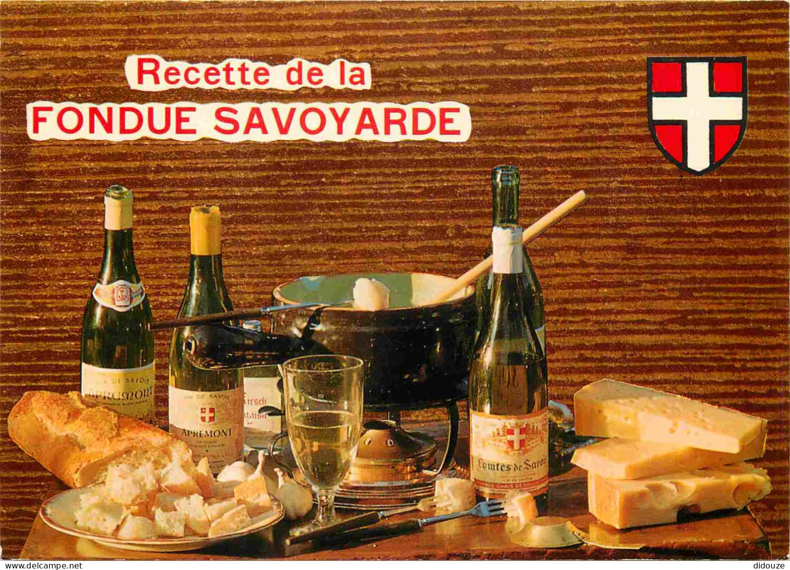 Recettes De Cuisine - Fondue Savoyarde - Gastronomie - CPM - Carte Neuve - Voir Scans Recto-Verso - Recettes (cuisine)