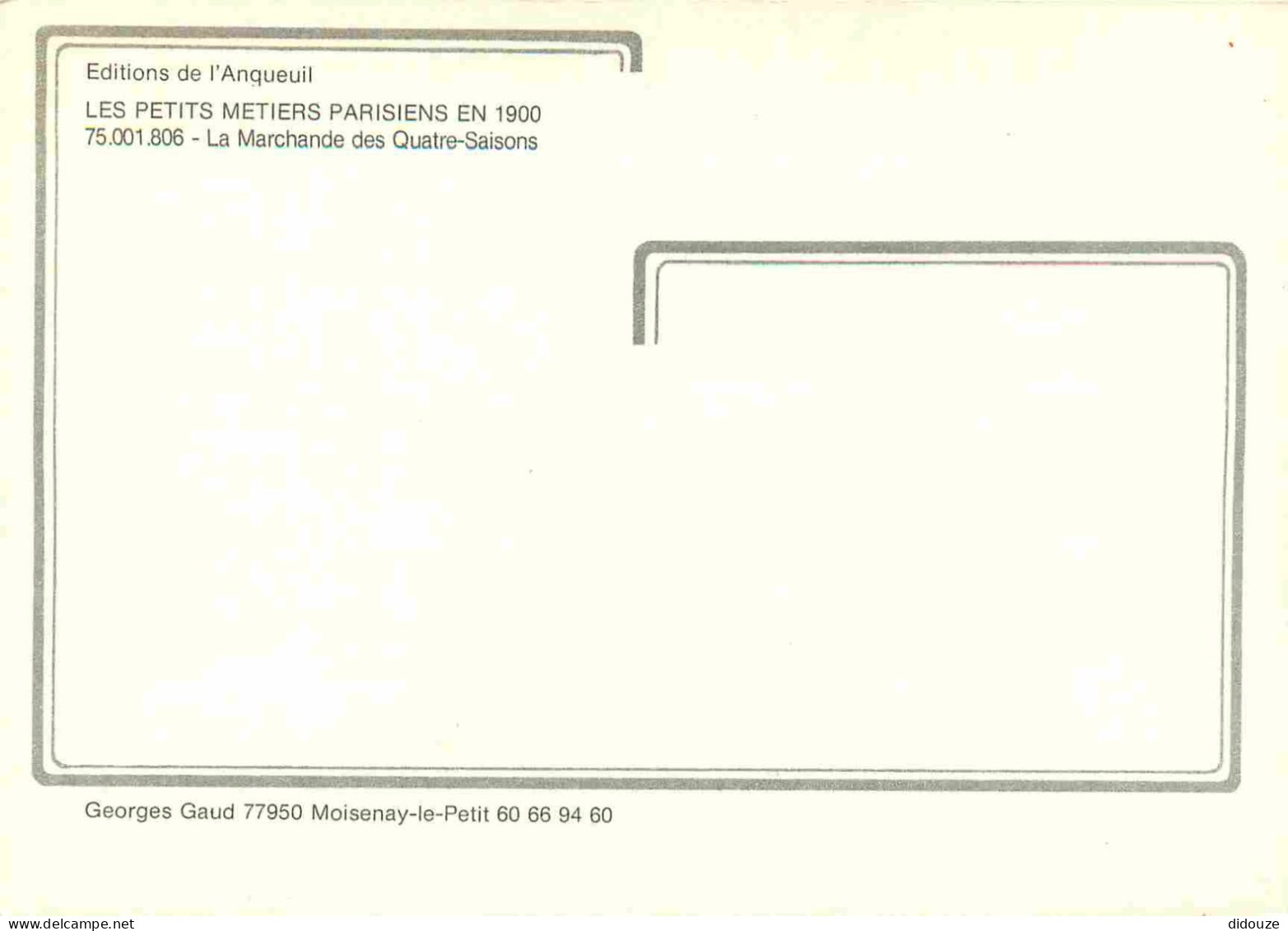 Reproduction CPA - 75 Paris - Les Petits Métiers Parisiens En 1900 - La Marchande Des Quatre Saisons - CPM - Carte Neuve - Non Classificati