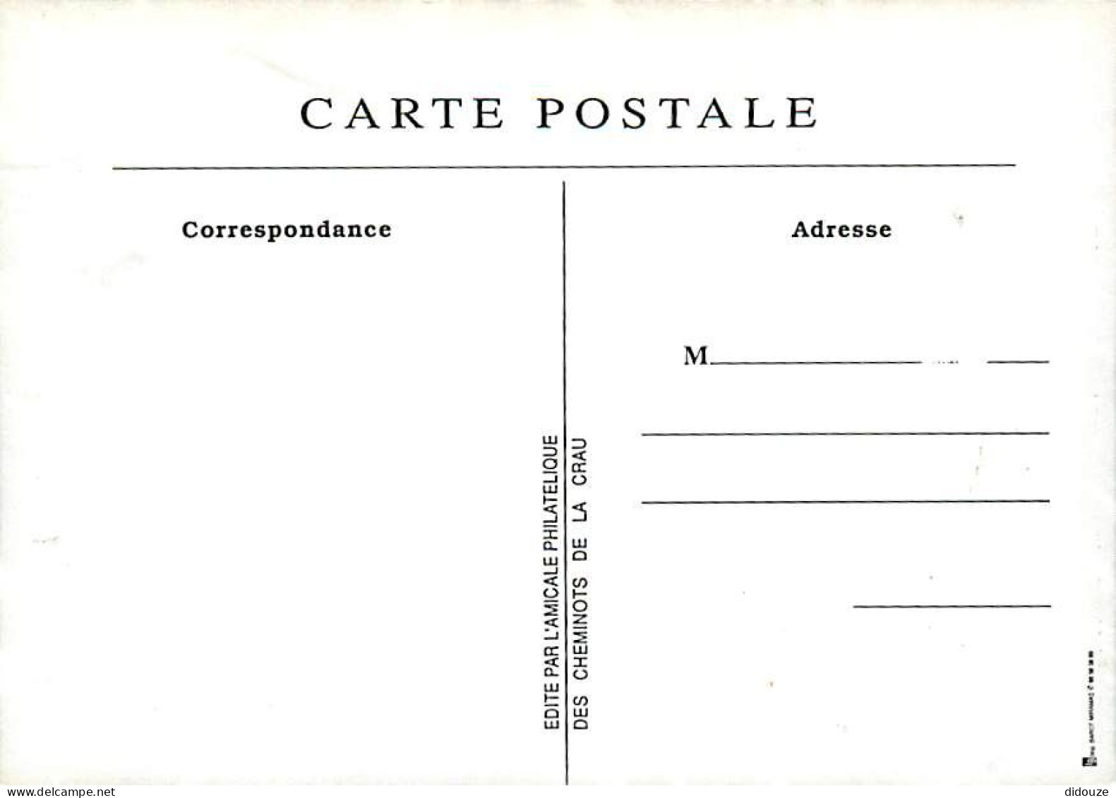 Trains - Gares Avec Trains - Carte édité Par L'amicale Philatélique Des Cheminots De La Crau - CPM - Voir Scans Recto-Ve - Gares - Avec Trains