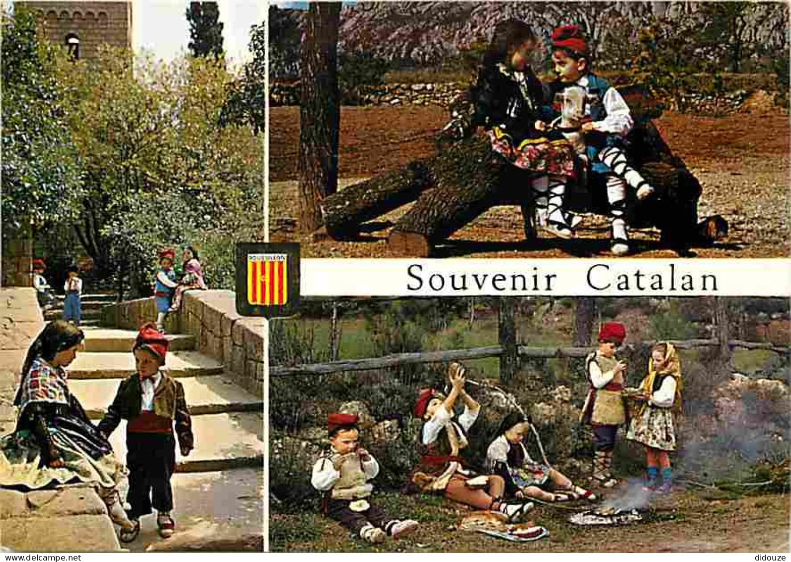 Folklore - Costumes - Pays Catalan - Multivues - Flamme Postale - Voir Scans Recto Verso - Costumi