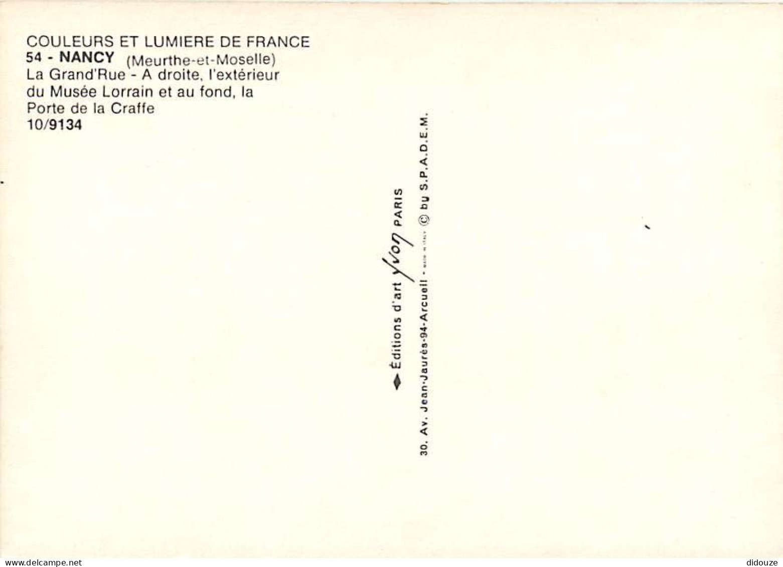 Automobiles - Nancy - La Grand Rue - A Droite, L'extérieur Du Musée Lorrain Et Au Fond, La Porte De La Craffe - Carte Ne - Voitures De Tourisme