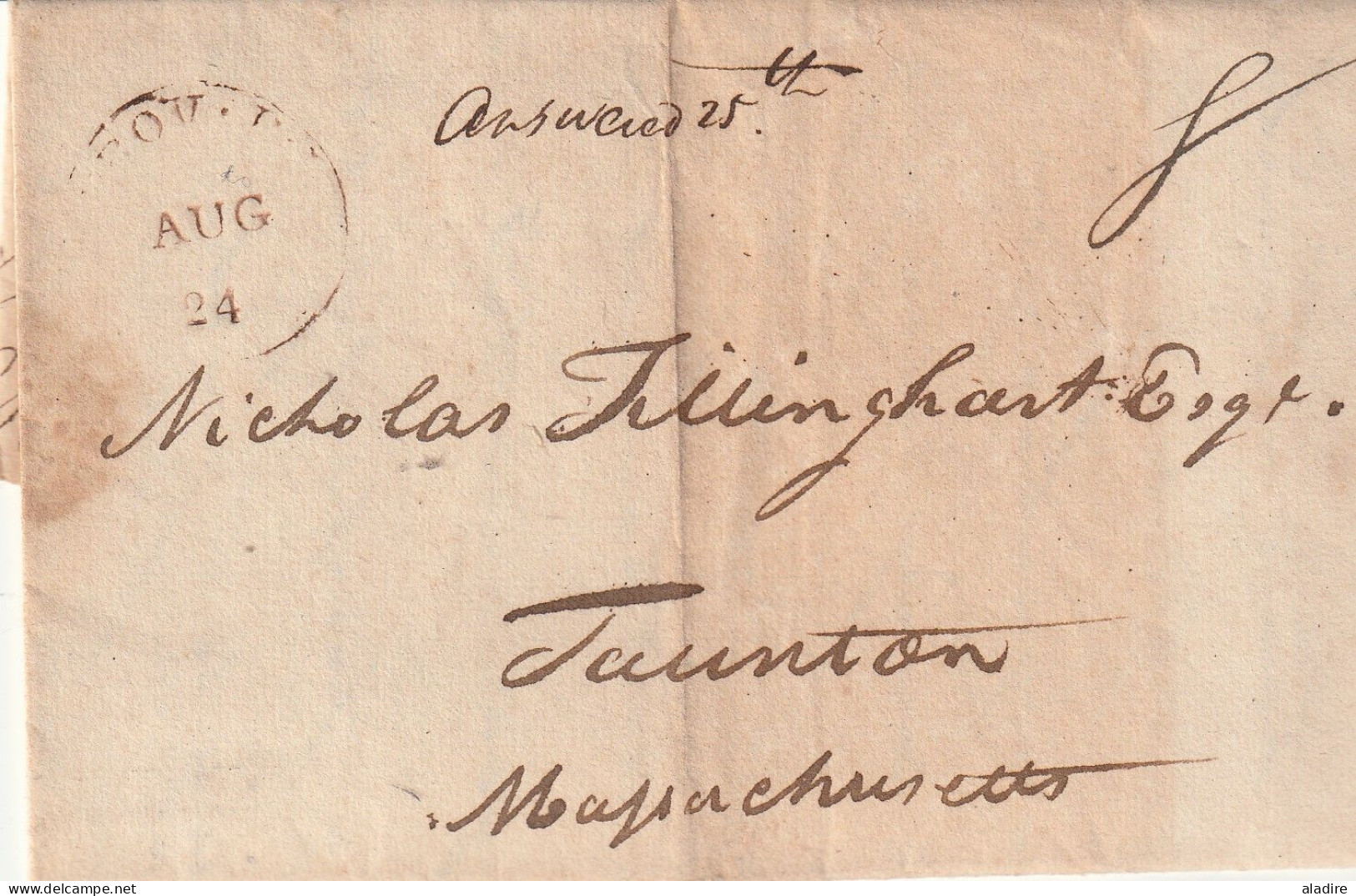 USA - 1809 / 1838 - Collection Of 7 Letters With Text - Various Origins And Destinations - …-1845 Vorphilatelie