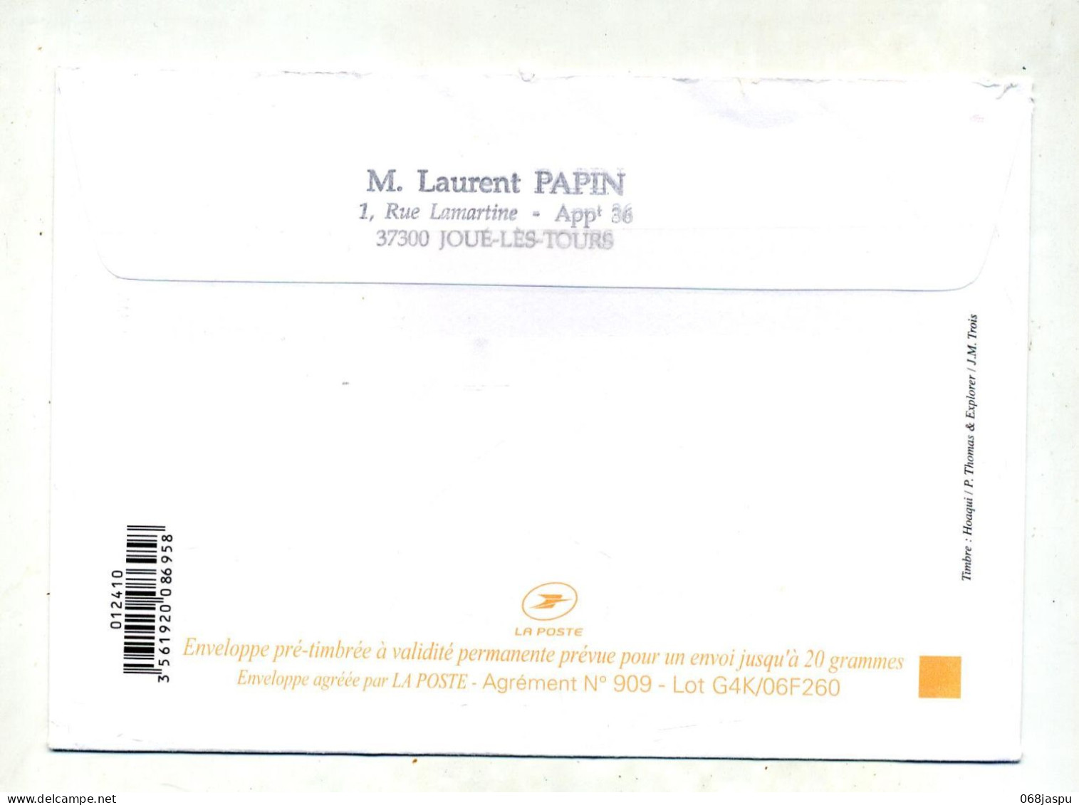 Pap Bain Flamme Chiffree Cachet Annulatio, La Poste - PAP: Sonstige (1995-...)