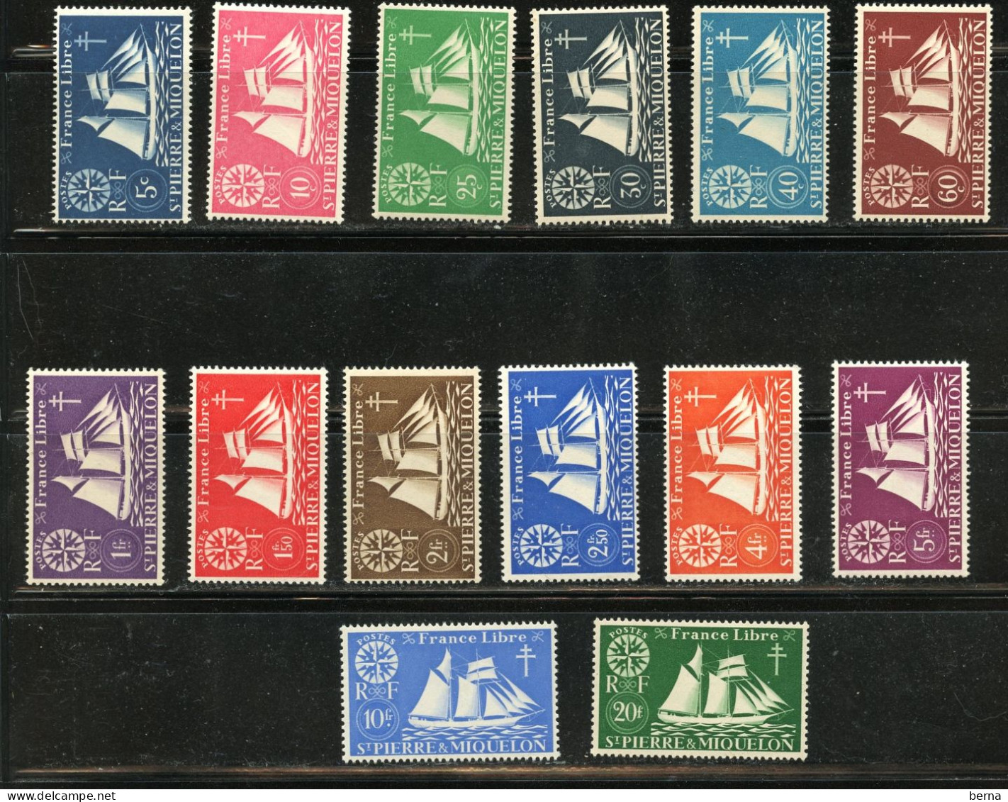 SAINT PIERRE ET MIQUELON 296/309 BATEAU SERIE DE LONDRES  LUXE NEUF SANS CHARNIERE - Ungebraucht