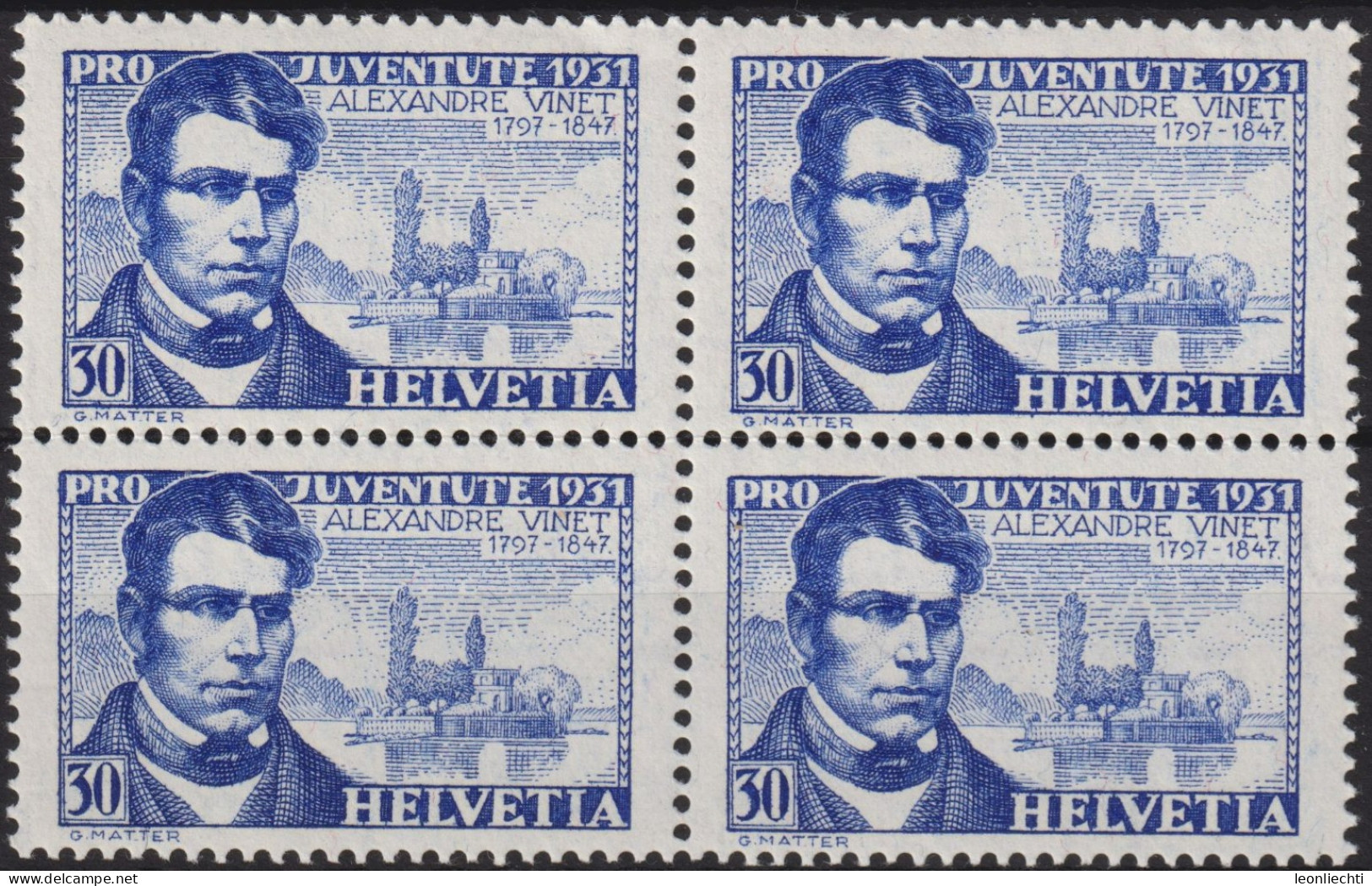 1931 Schweiz / Pro Juventute ** Zum:CH J60, Mi:CH 249, Yt:CH 253,  Alexandre Vinet - Unused Stamps