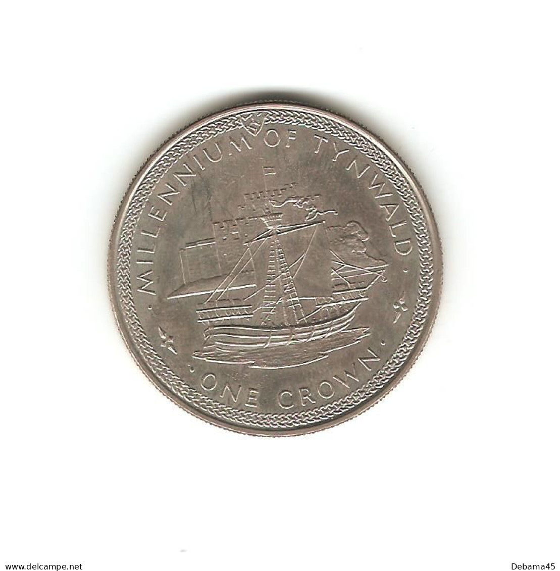 613/ ILE DE MAN : Elizabeth II : 1 Crown 1979 (copper-nickel - 28,43 Grammes) Millénnium Of Tynwald - Isla Man