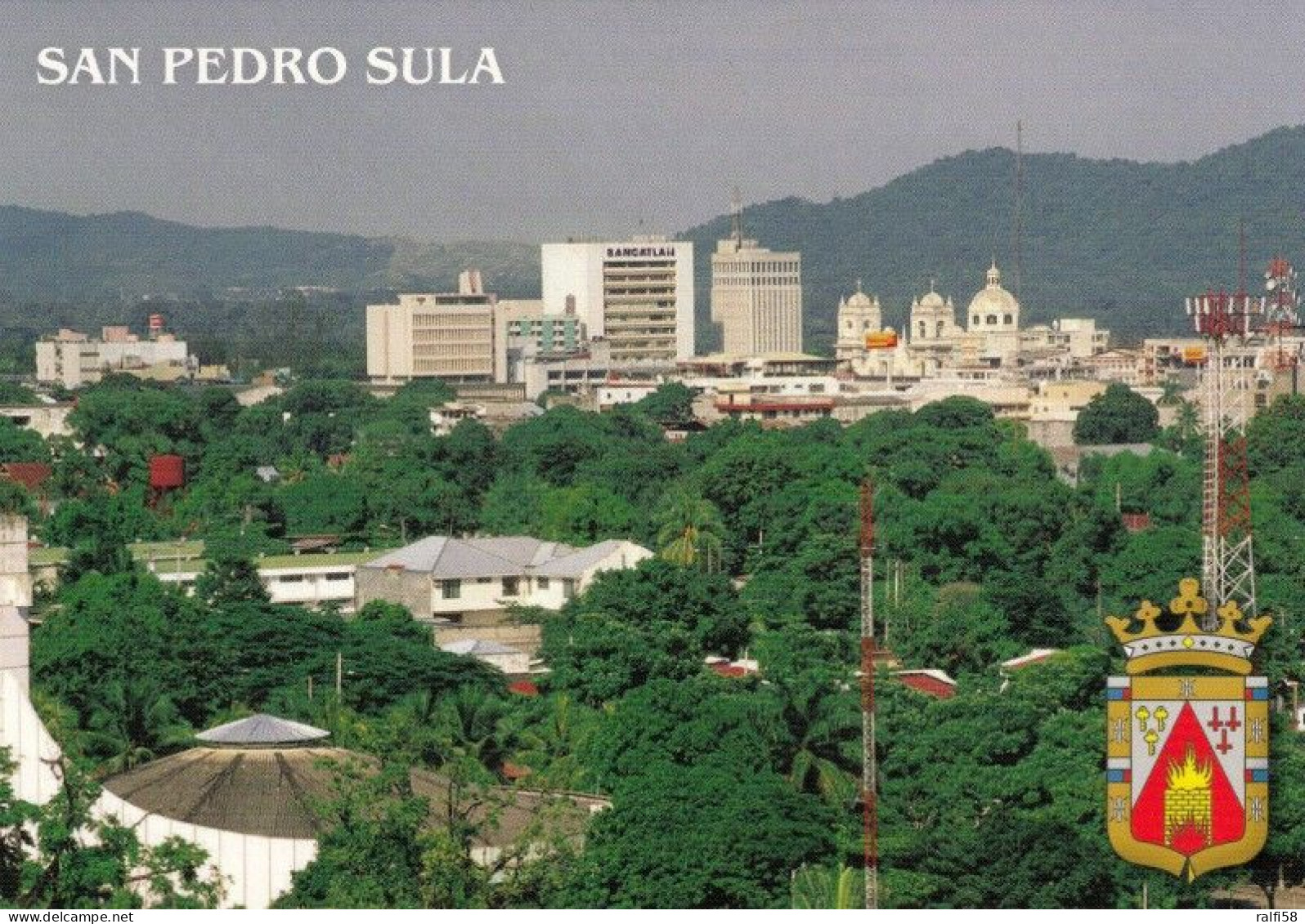 1 AK Honduras * Blick Auf San Pedro Sula - Die Zweitgrößte Stadt In Honduras - Mit Wappen * - Honduras