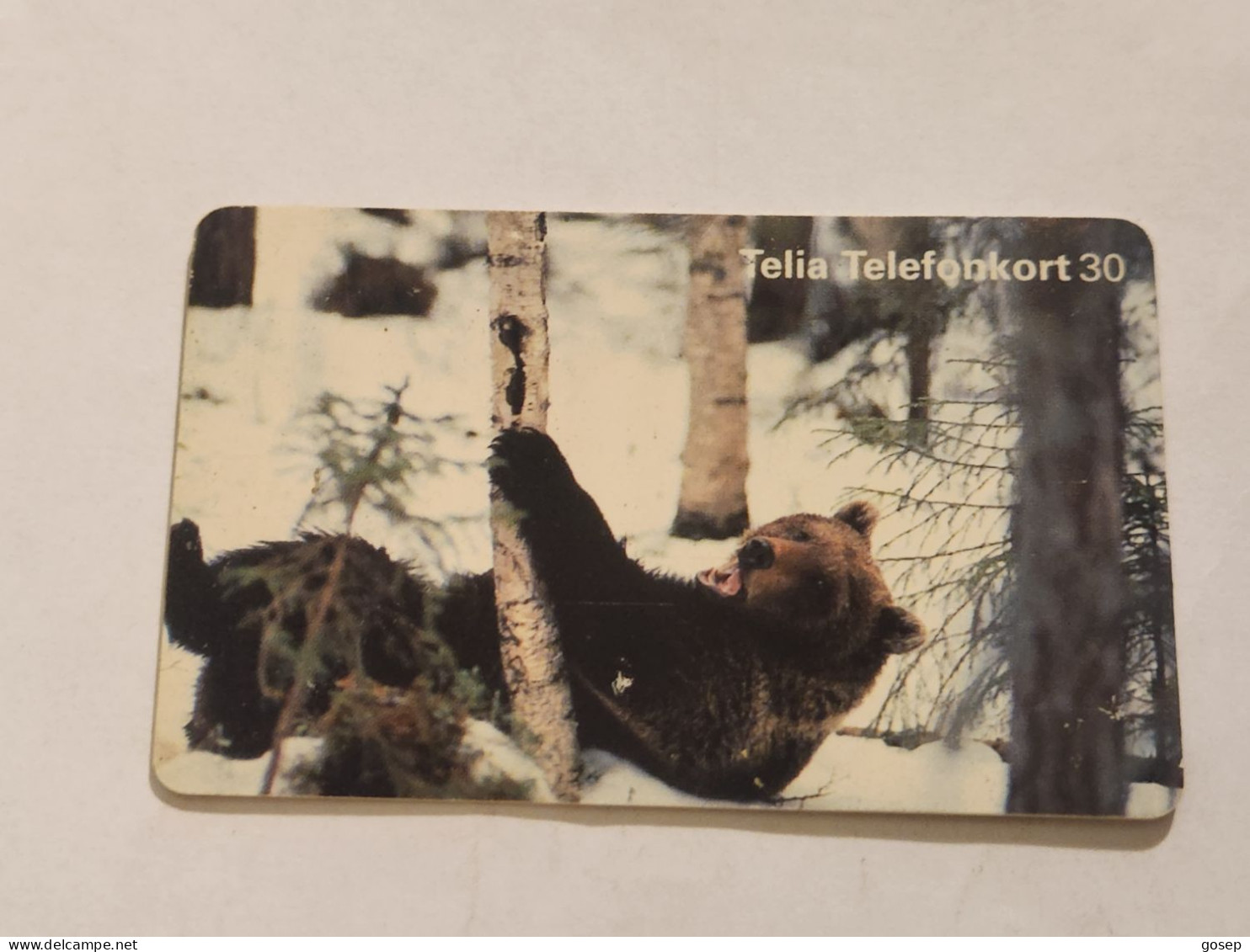 SWEDEN-(SE-TEL-030-0406)-Brown Bear-(21)(Telefonkort 30)(tirage-100.000)(32665954)-used Card+1card Prepiad Free - Svezia