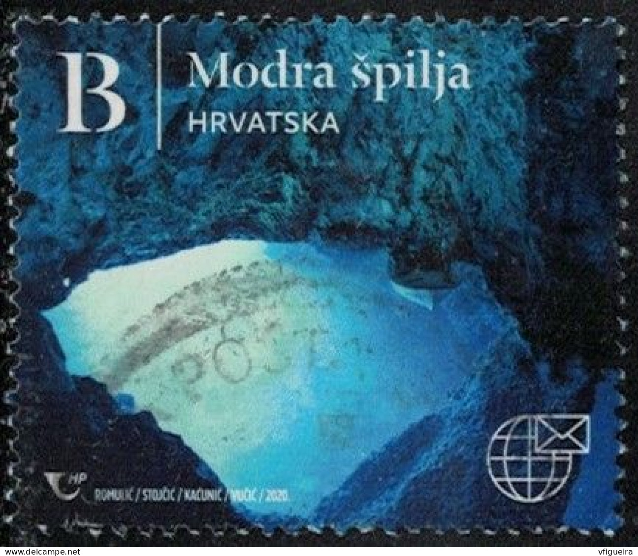 Croatie 2020 Oblitéré Used Modra Spilja Grotte Bleue Île De Bisevo Y&T HR 1326 SU - Croazia