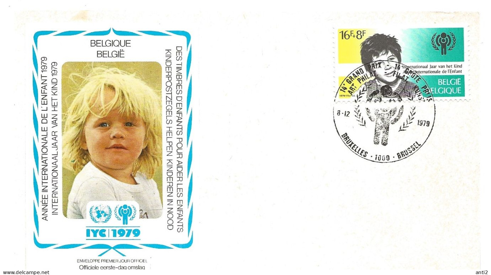 Belgium 1979 International Year Of The Child  Mi  2009 FDC - Covers & Documents