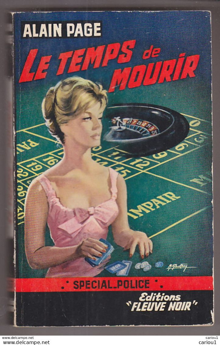 C1  Alain PAGE Le Temps De Mourir FN Special Police 357 EO 1963 ROMY SCHNEIDER - Fleuve Noir